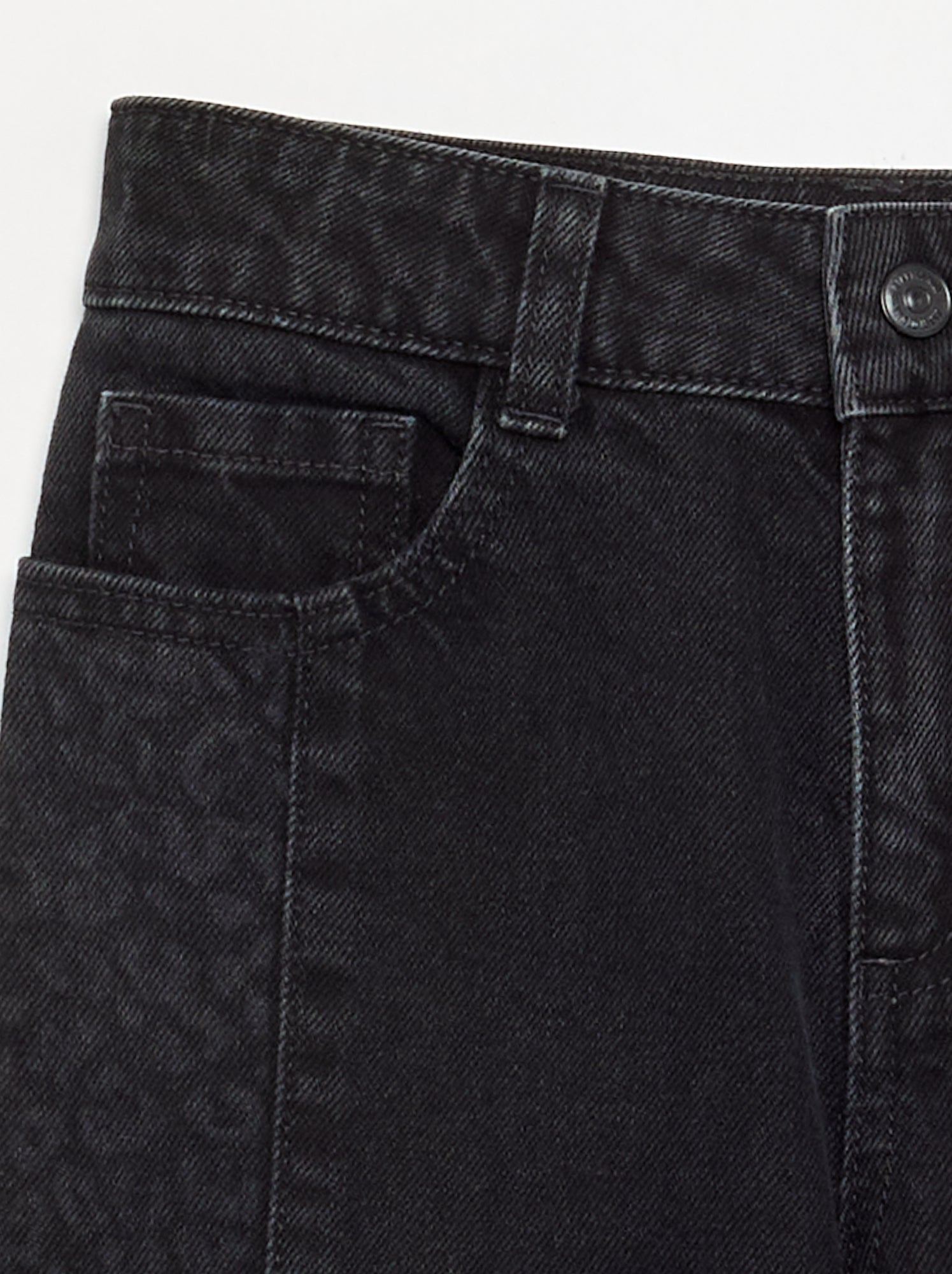 Pantalon en denim avec empiècements imprimés - Noir