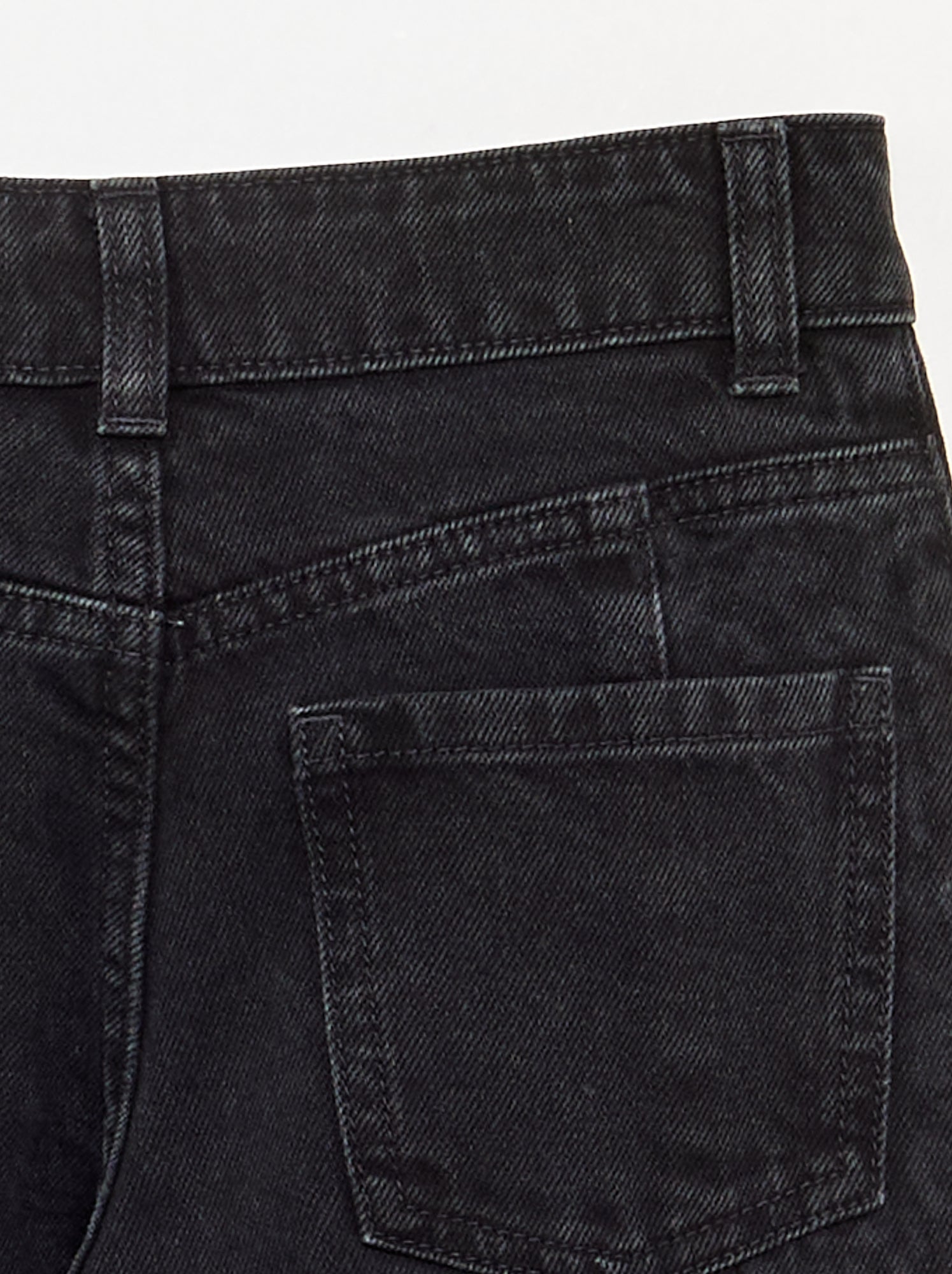 Pantalon en denim avec empiècements imprimés - Noir