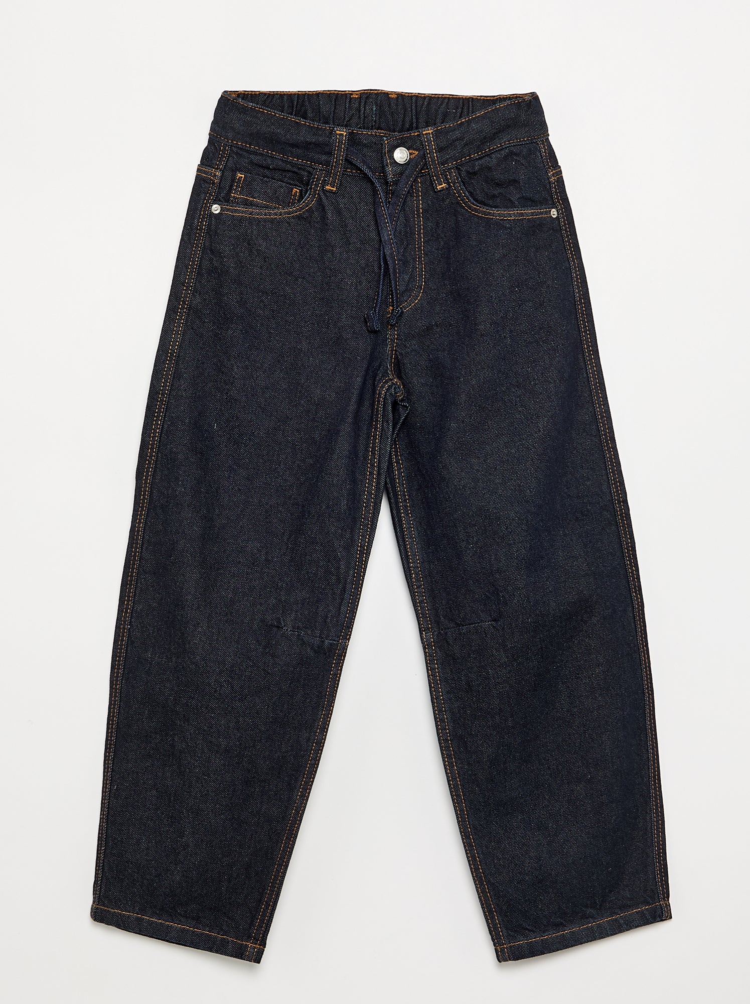 Pantalon en denim forme large - Bleu (GJS85_1)