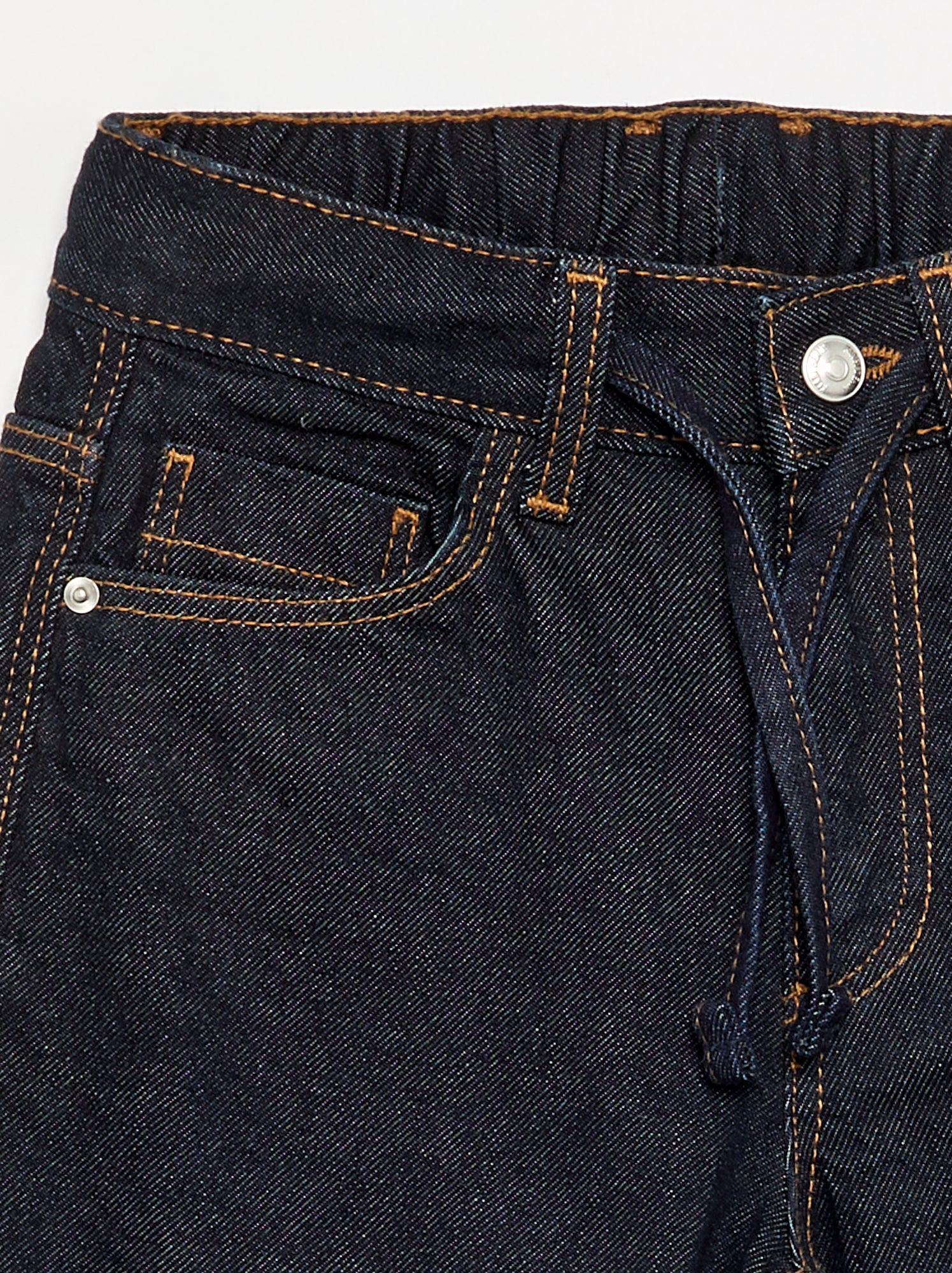 Pantalon en denim forme large - Bleu (GJS85_1)