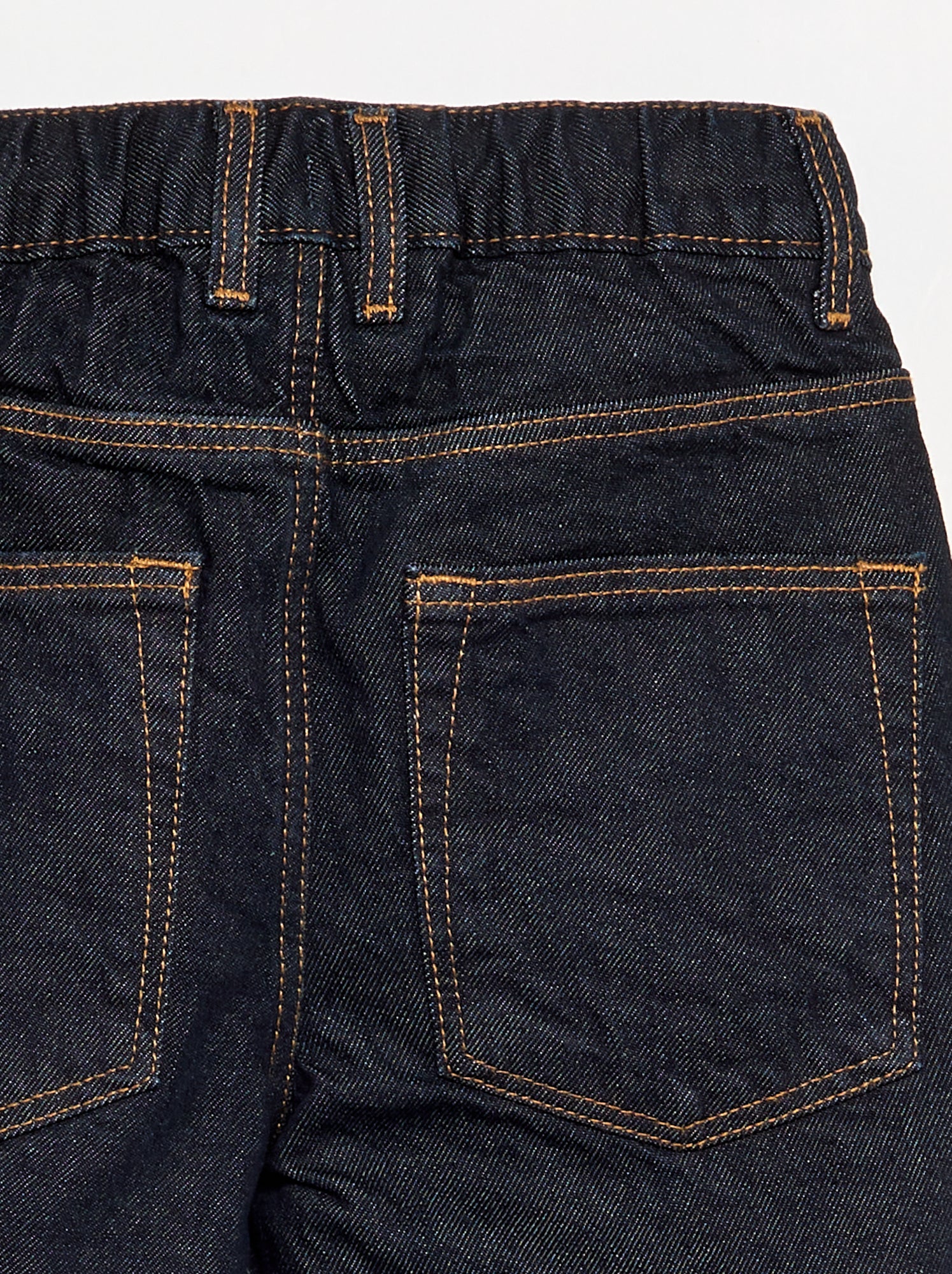 Pantalon en denim forme large - Bleu (GJS85_1)