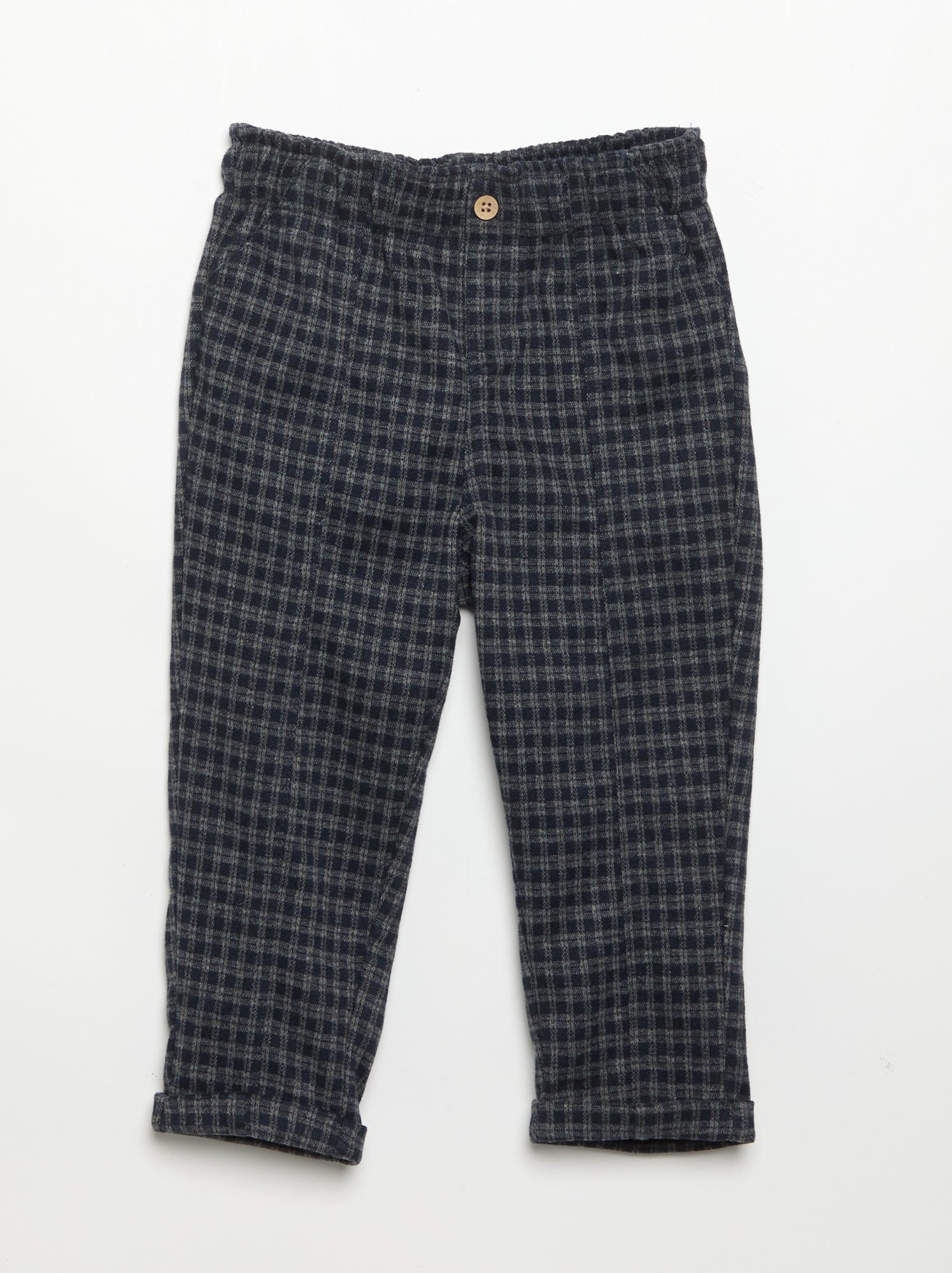 Pantalon en flanelle grattée - Bleu