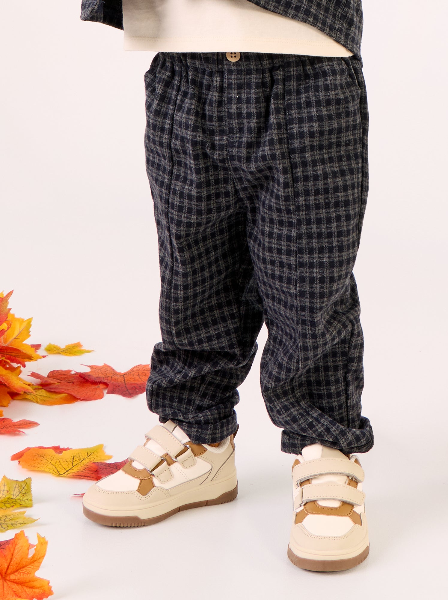 Pantalon en flanelle grattée - Bleu