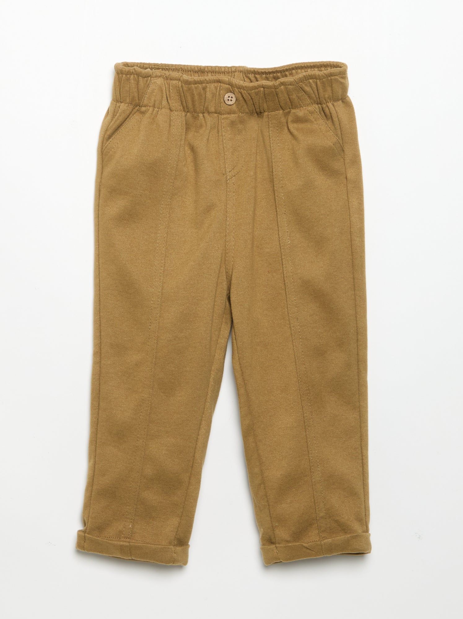 Pantalon en flanelle grattée - Vert