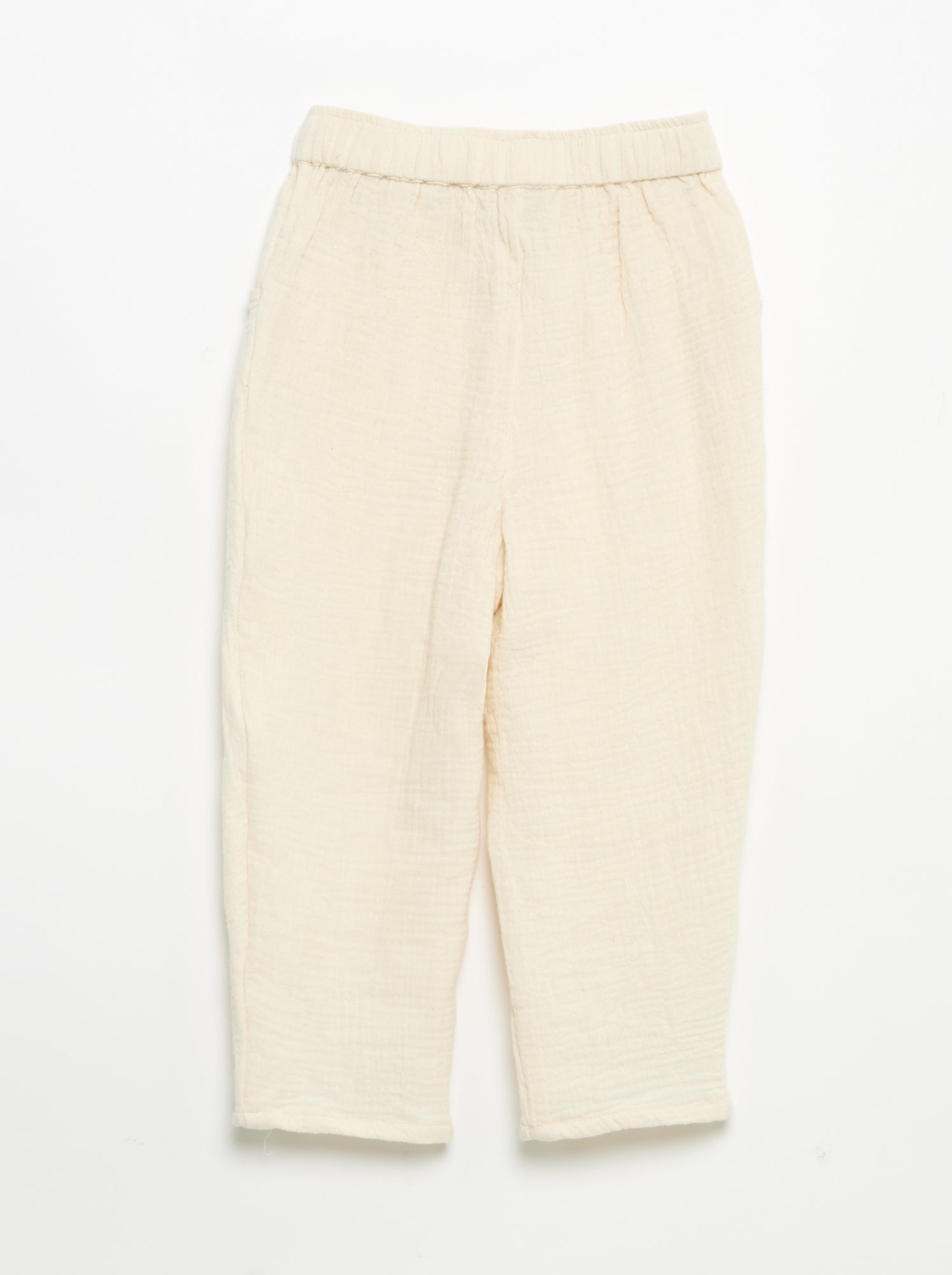Pantalon en gaze de coton - Blanc