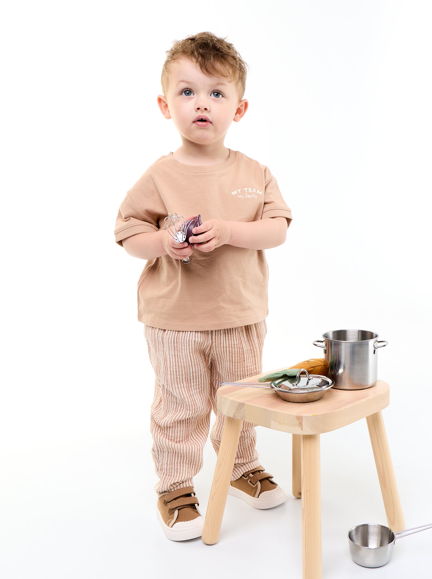Pantalon en gaze de coton - Marron