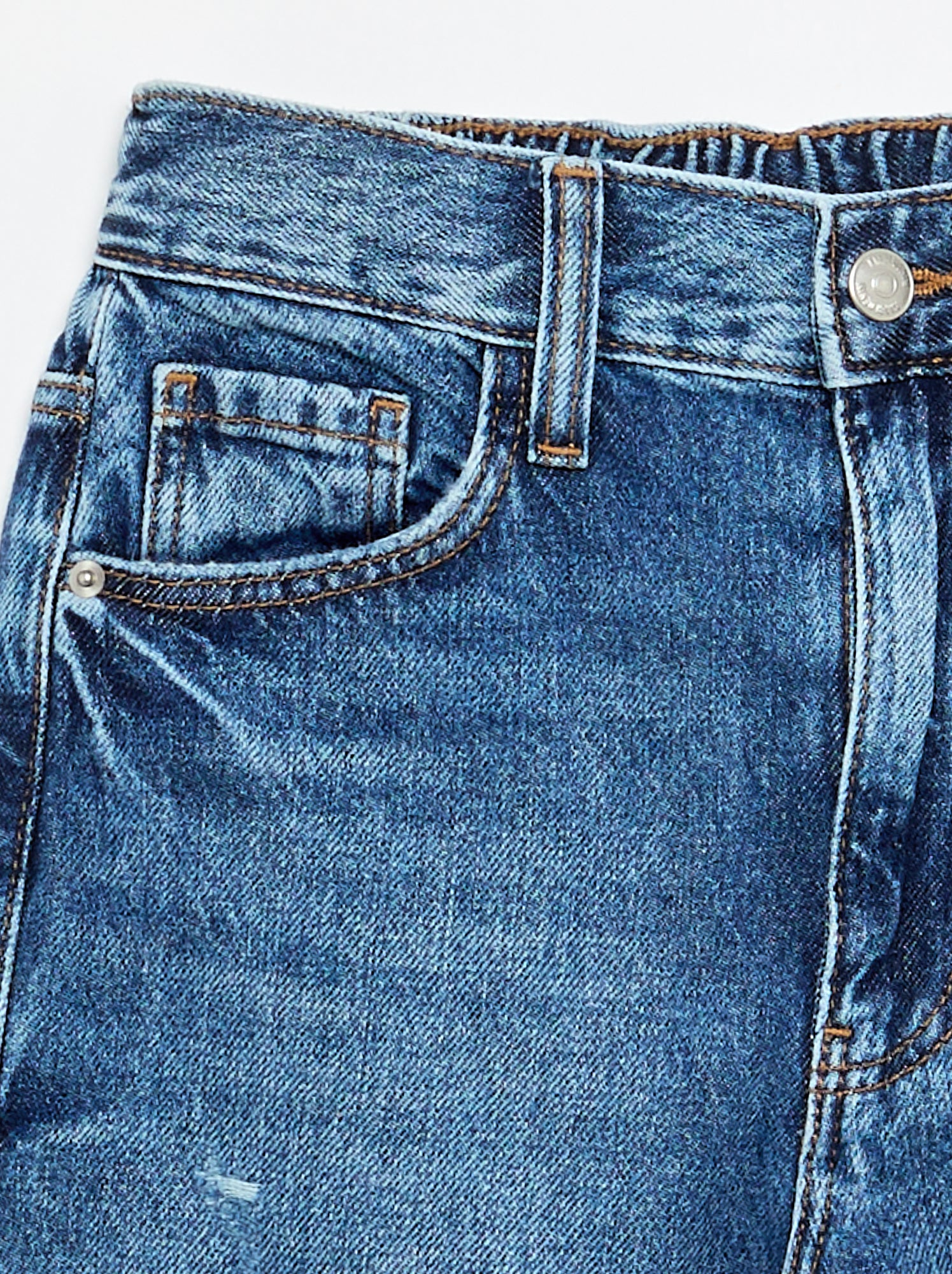 Pantalon en jean large - Bleu (GDN42_2)