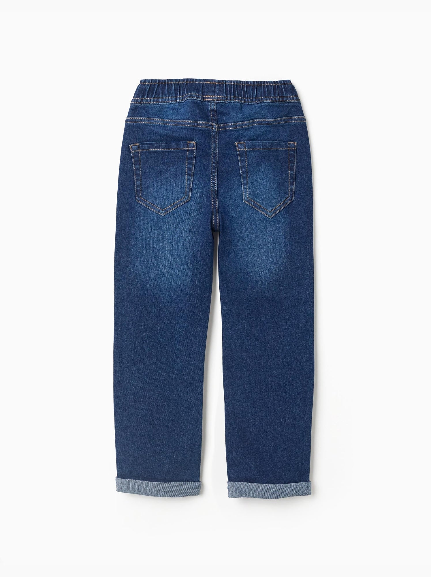 Pantalon en jean slim avec cordon de serrage - Bleu foncé