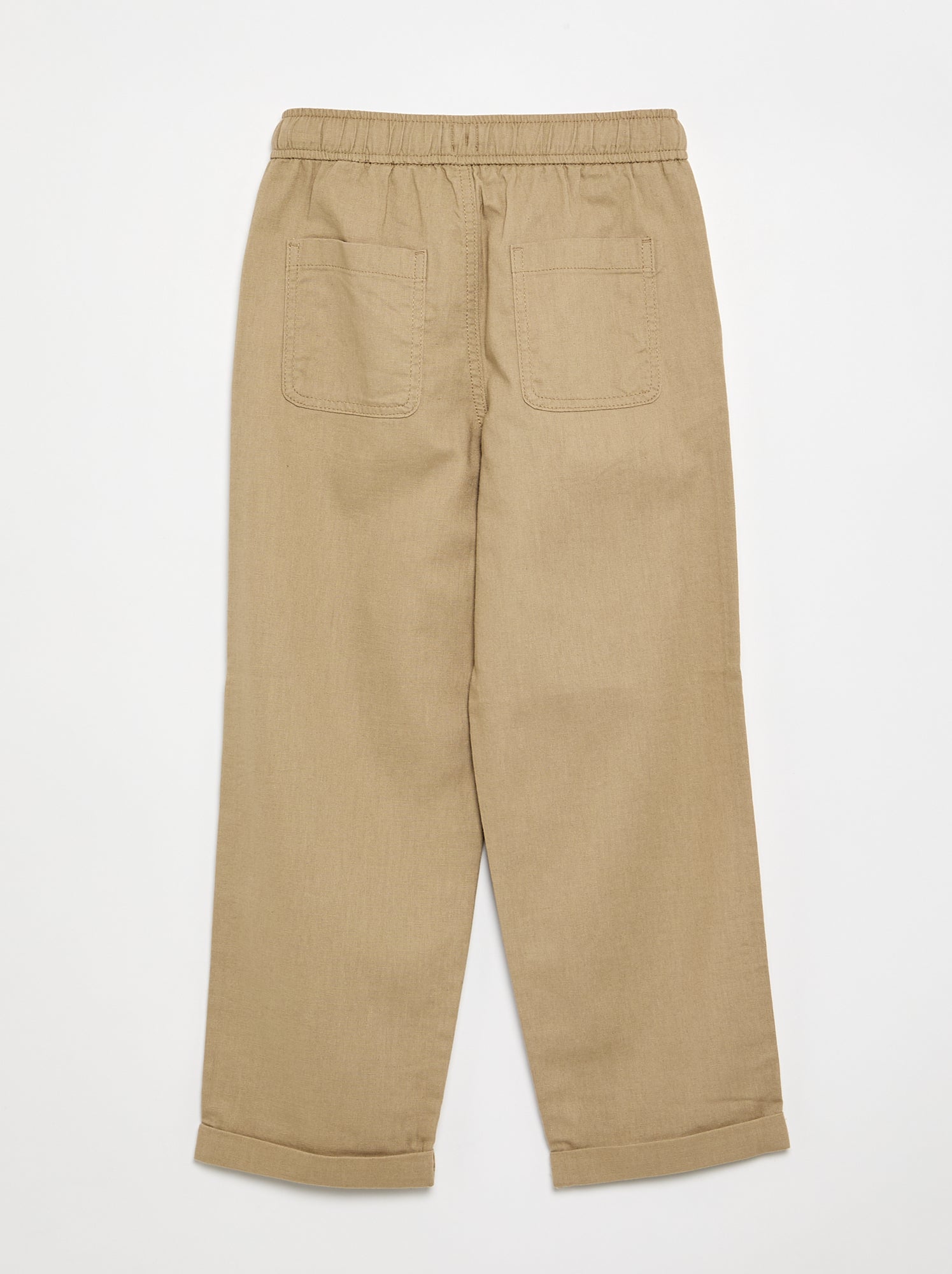 Pantalon en lin et coton - Beige (GEH99_2)