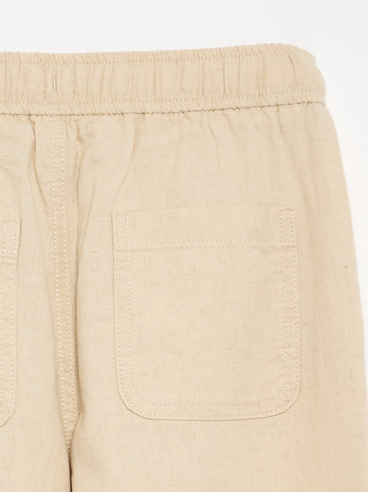 Pantalon en lin et coton - Beige (GEH99_3)