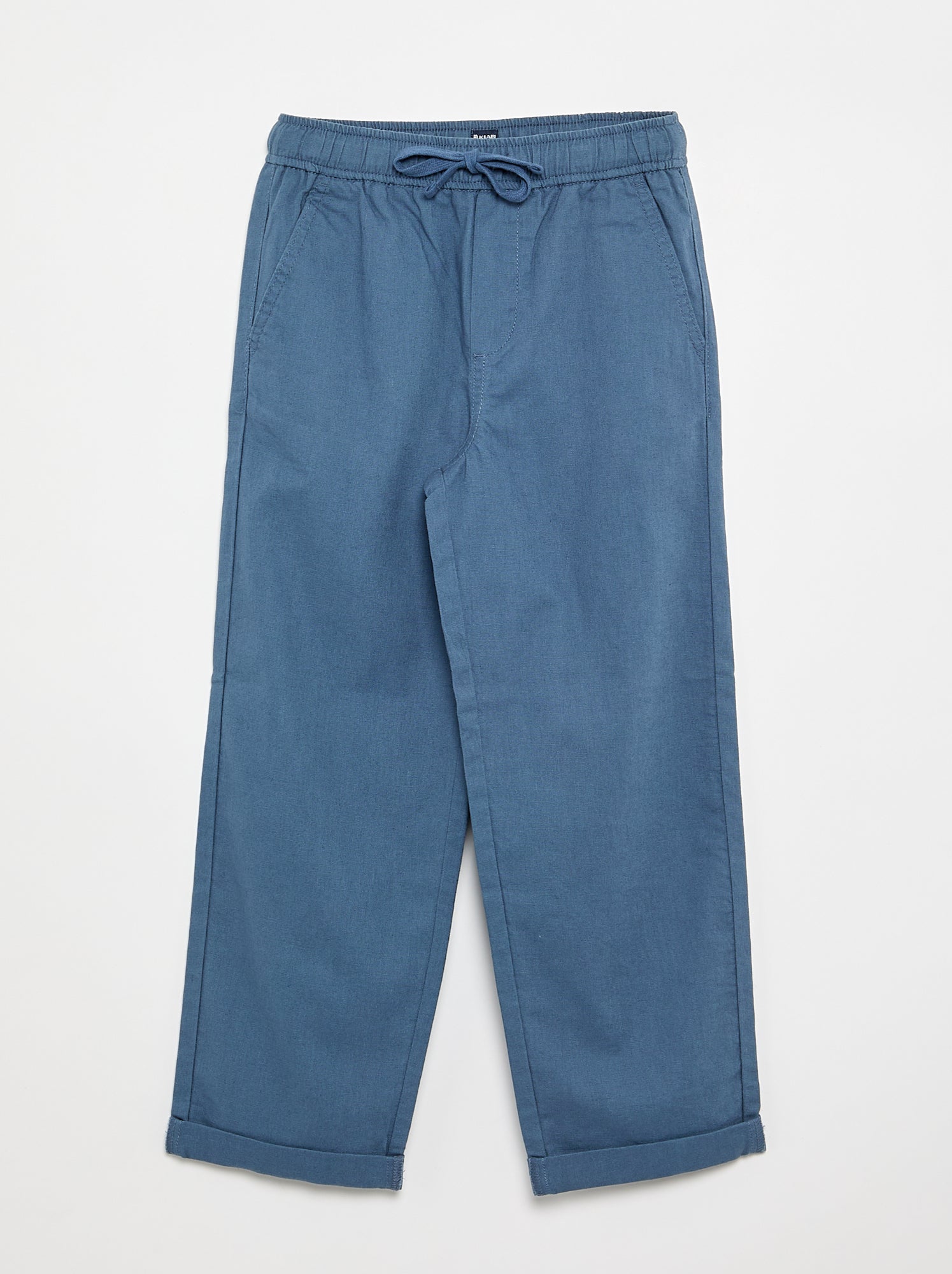 Pantalon en lin et coton - Bleu