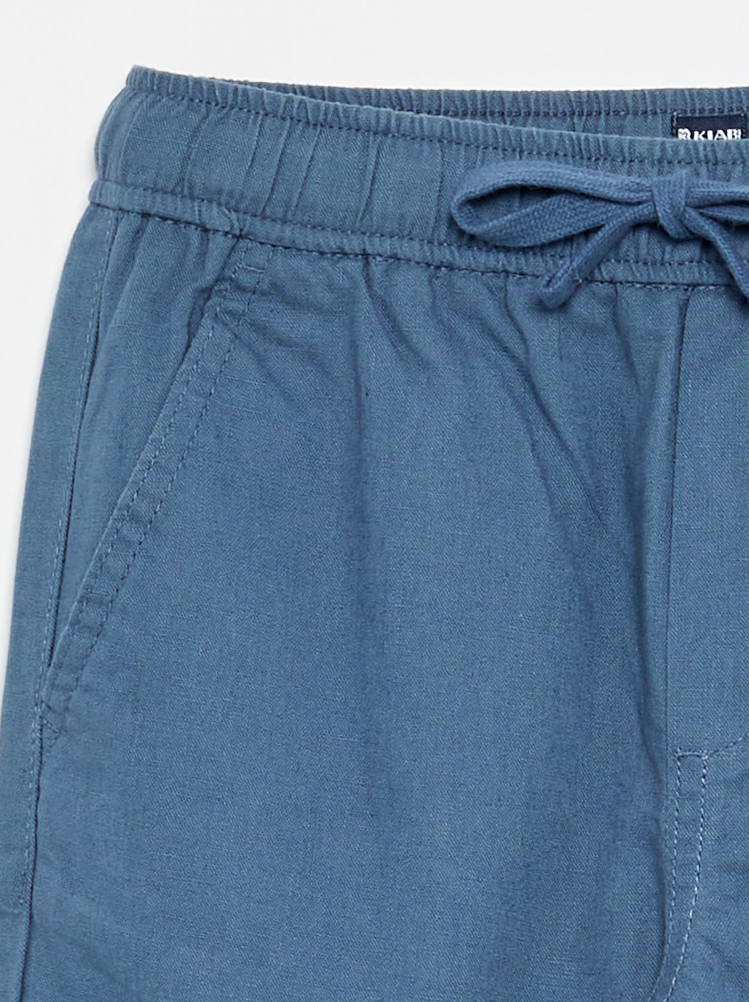 Pantalon en lin et coton - Bleu