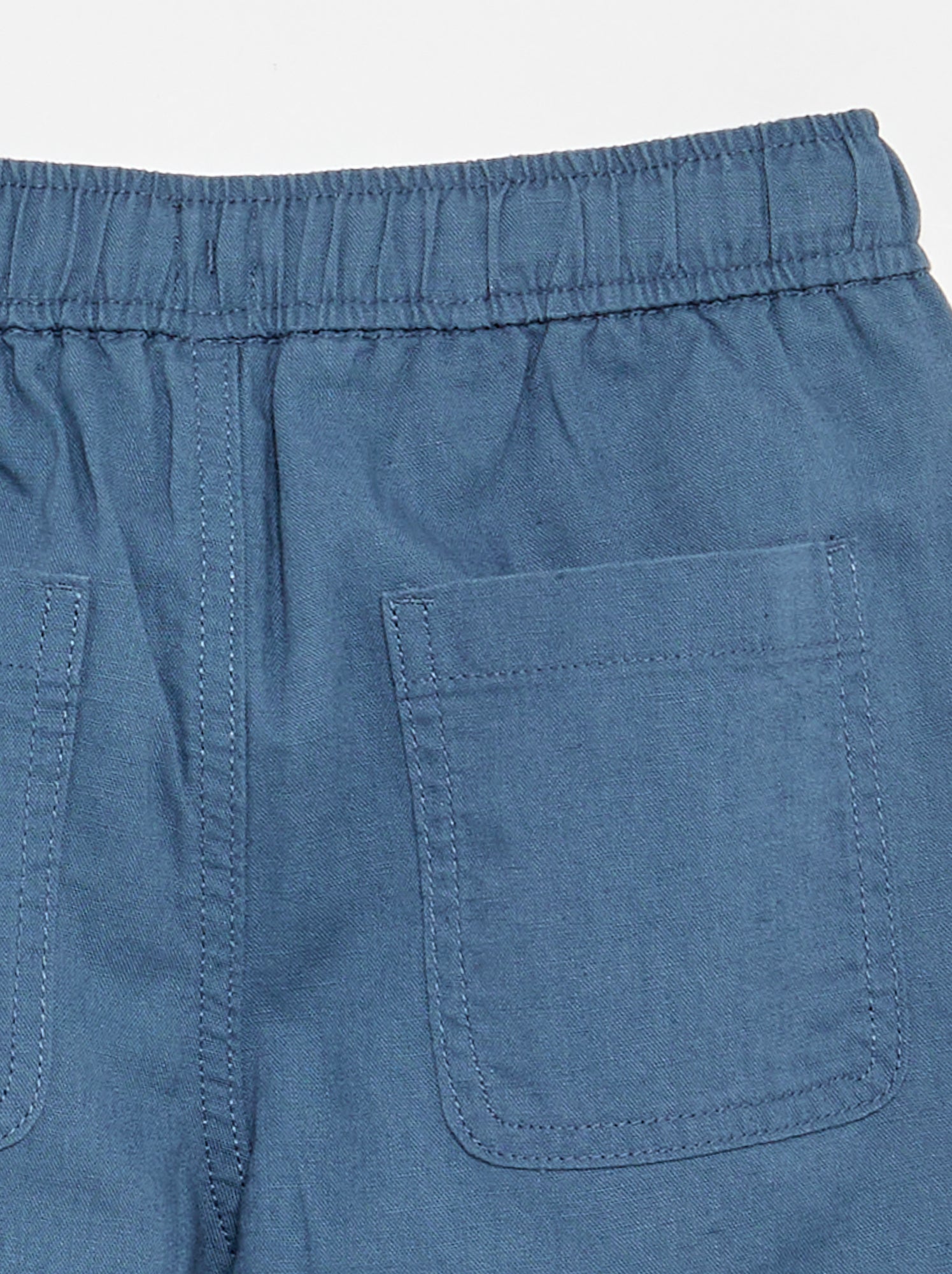 Pantalon en lin et coton - Bleu