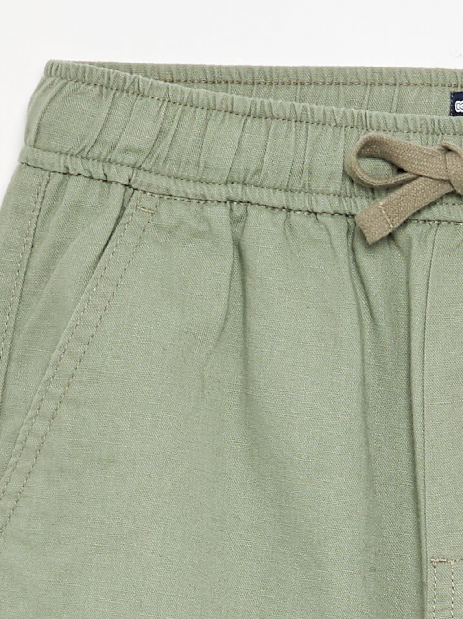 Pantalon en lin et coton - Vert