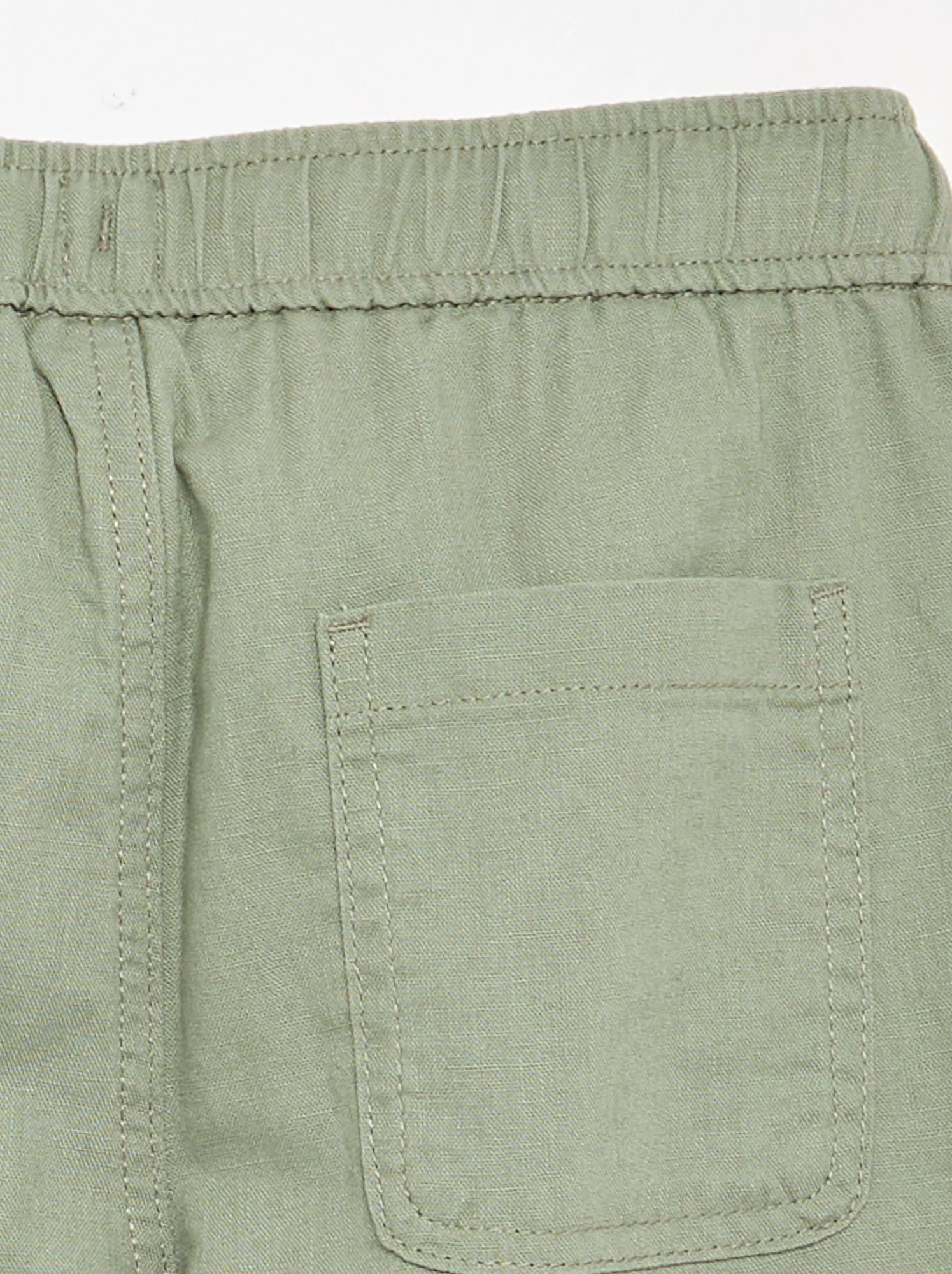 Pantalon en lin et coton - Vert