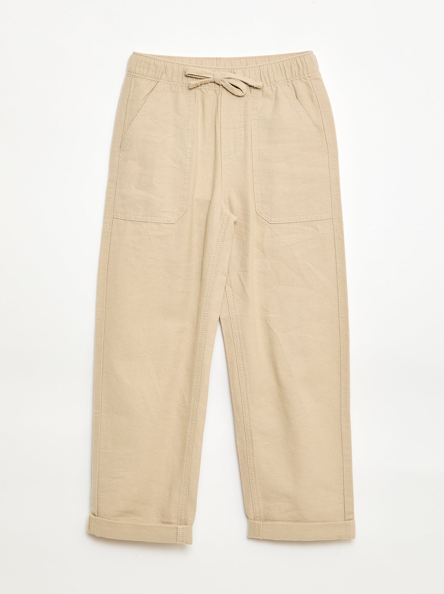 Pantalon en lin mélangé - Beige