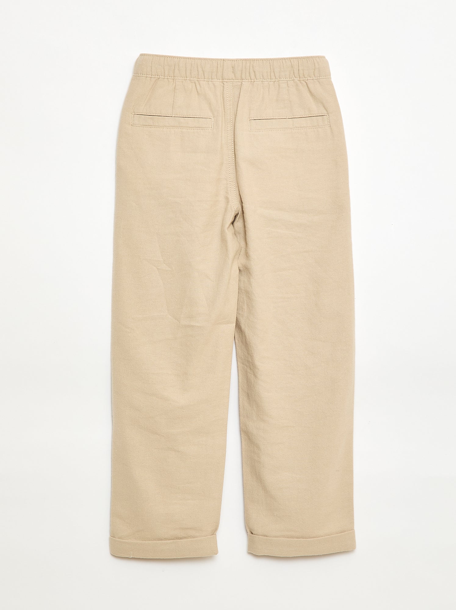 Pantalon en lin mélangé - Beige