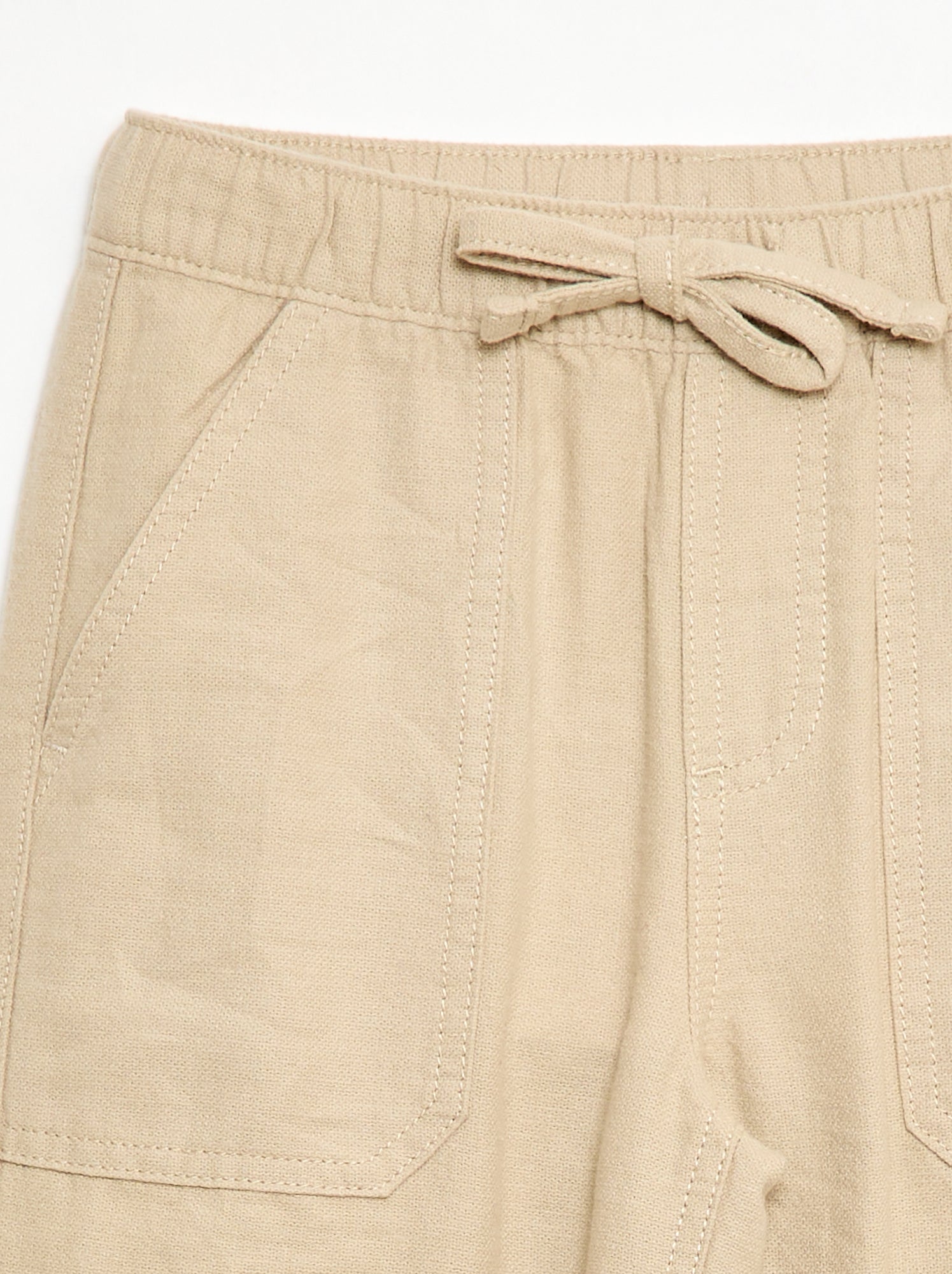Pantalon en lin mélangé - Beige