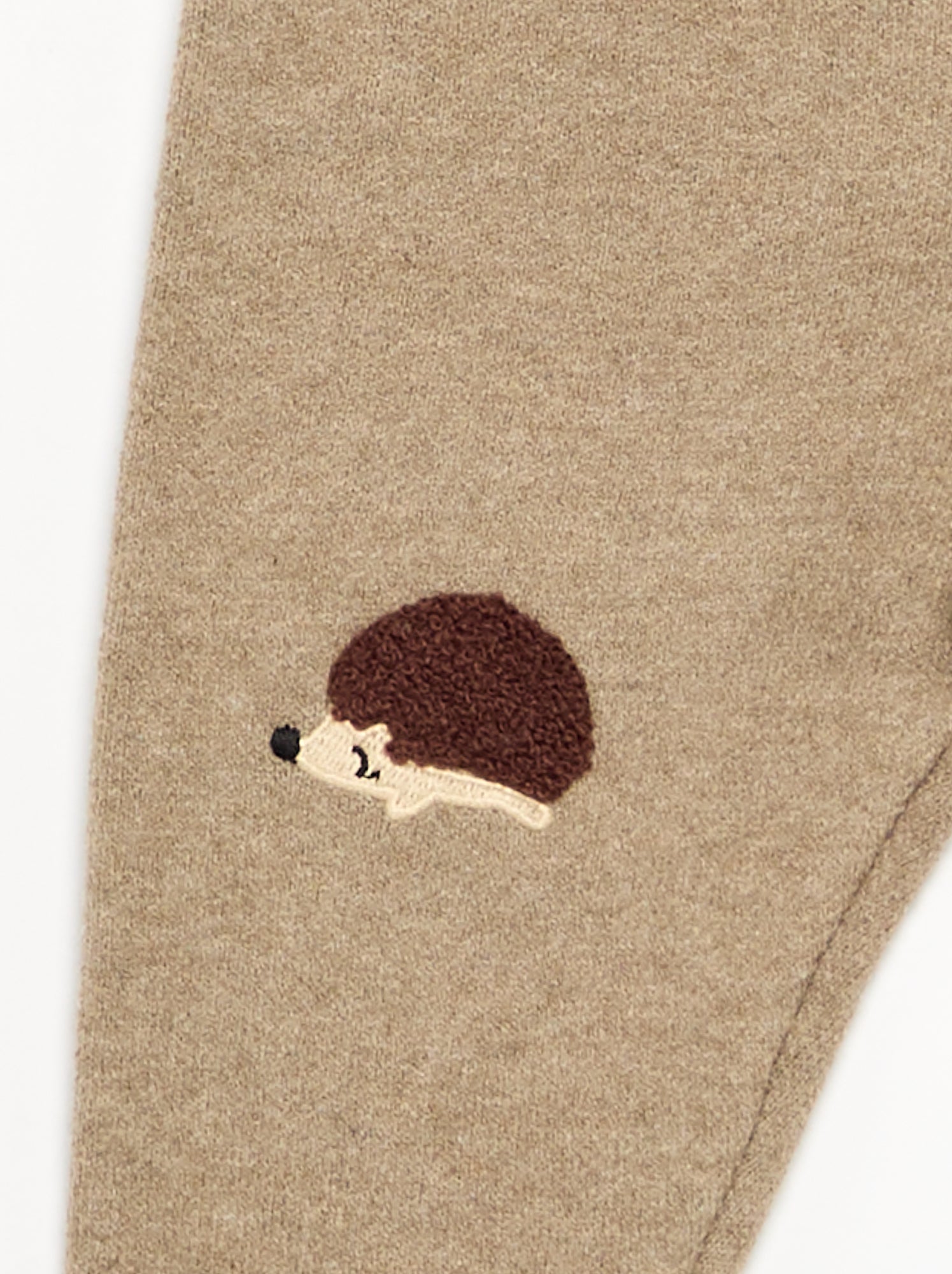 Pantalon en maille uni - Beige (GFT93_2)