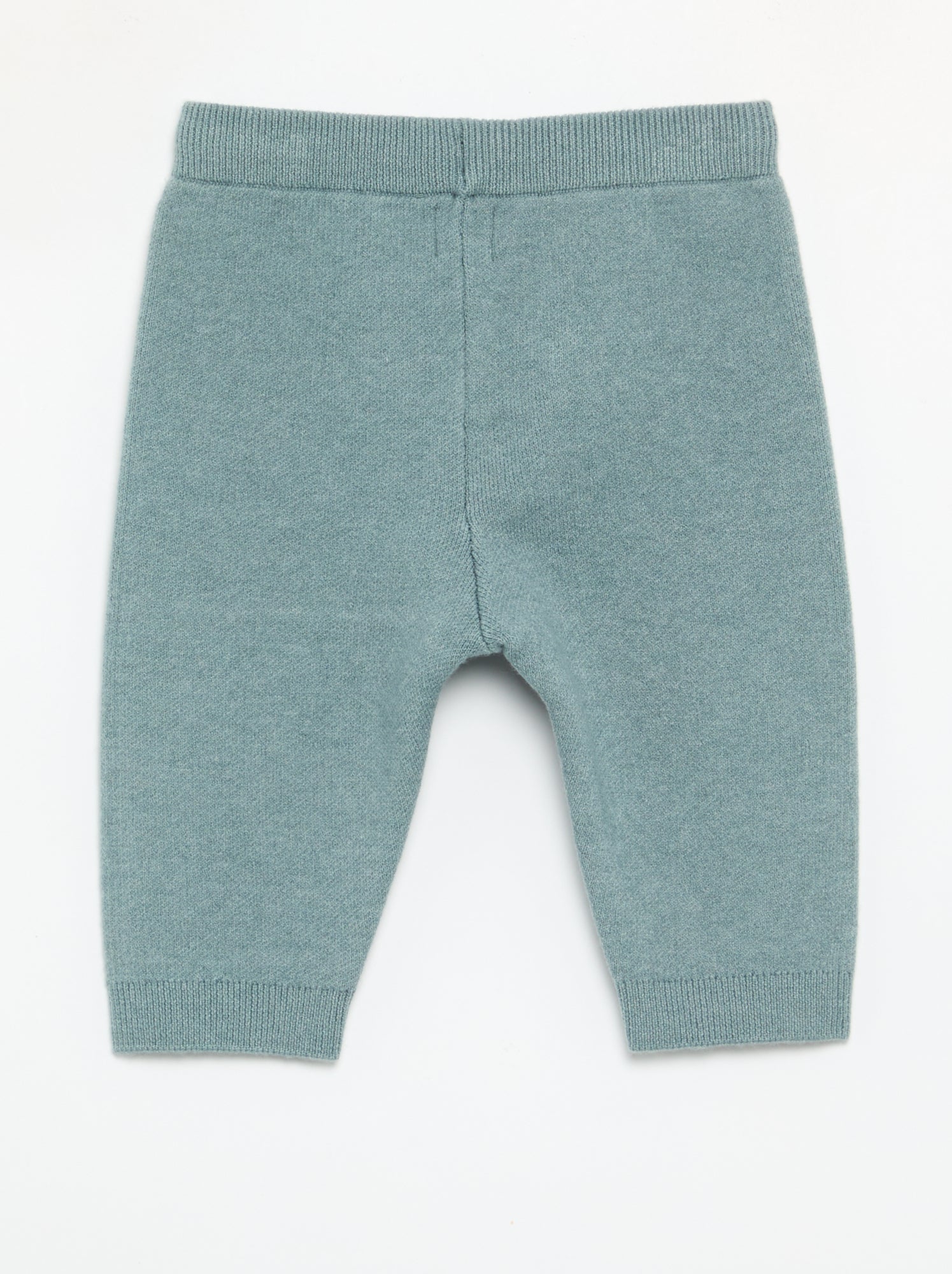 Pantalon en maille uni - Bleu