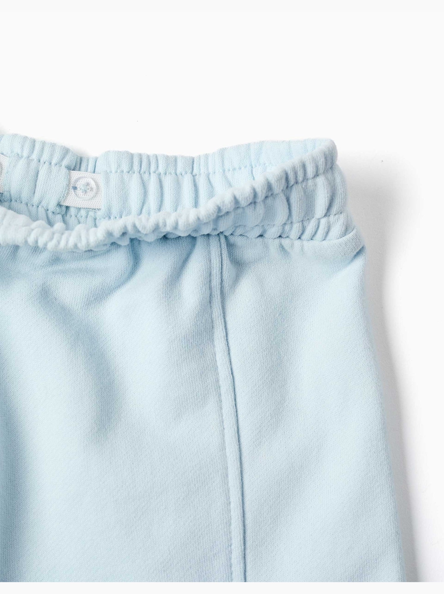 Pantalon en molleton à jambe large avec poches cargo - Bleu clair
