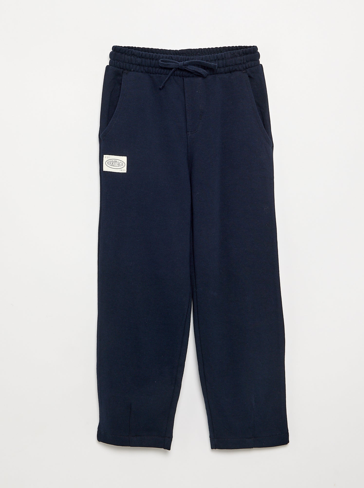 Pantalon en molleton - coupe ajustée - Bleu