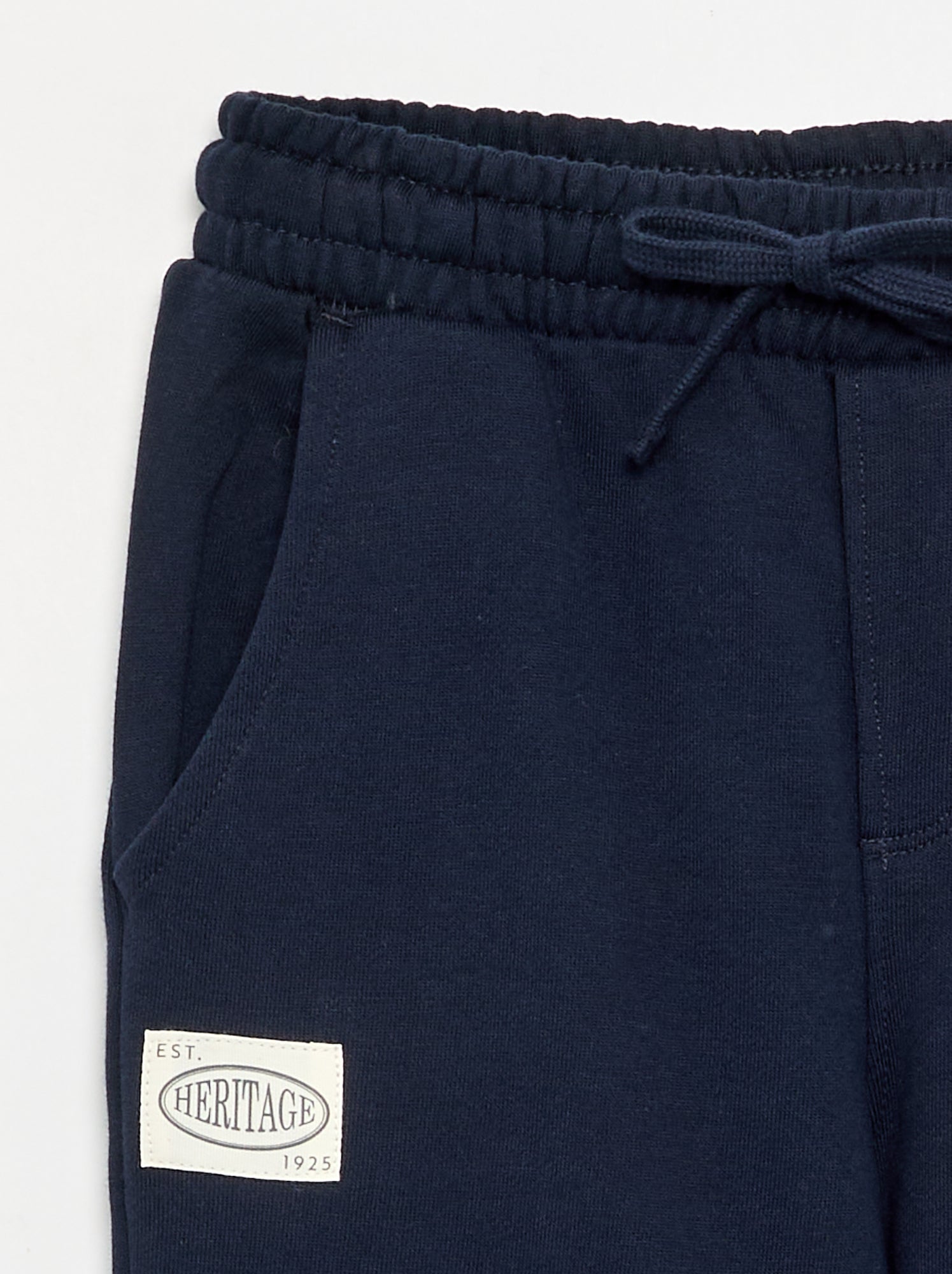 Pantalon en molleton - coupe ajustée - Bleu