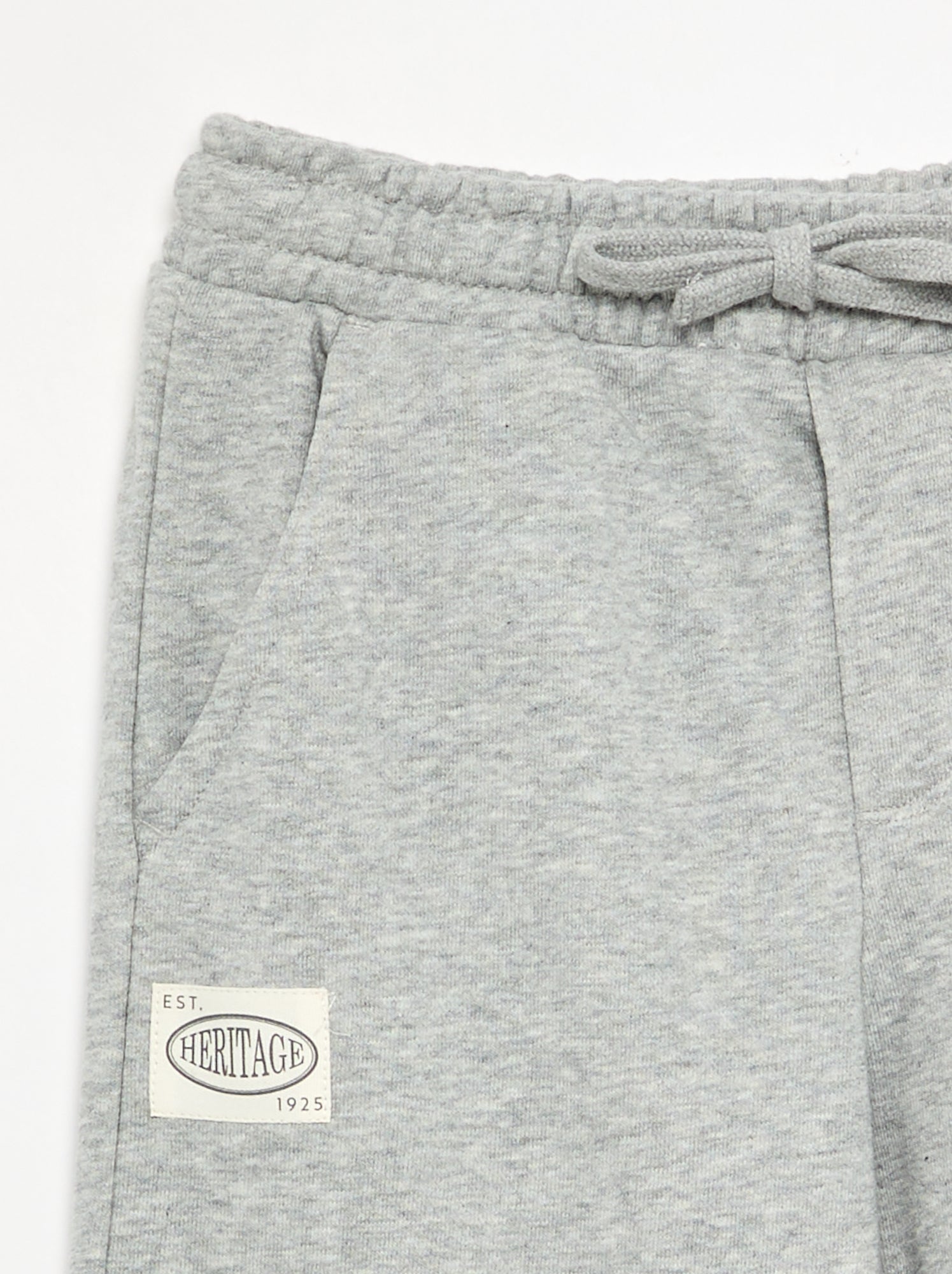 Pantalon en molleton - coupe ajustée - Gris