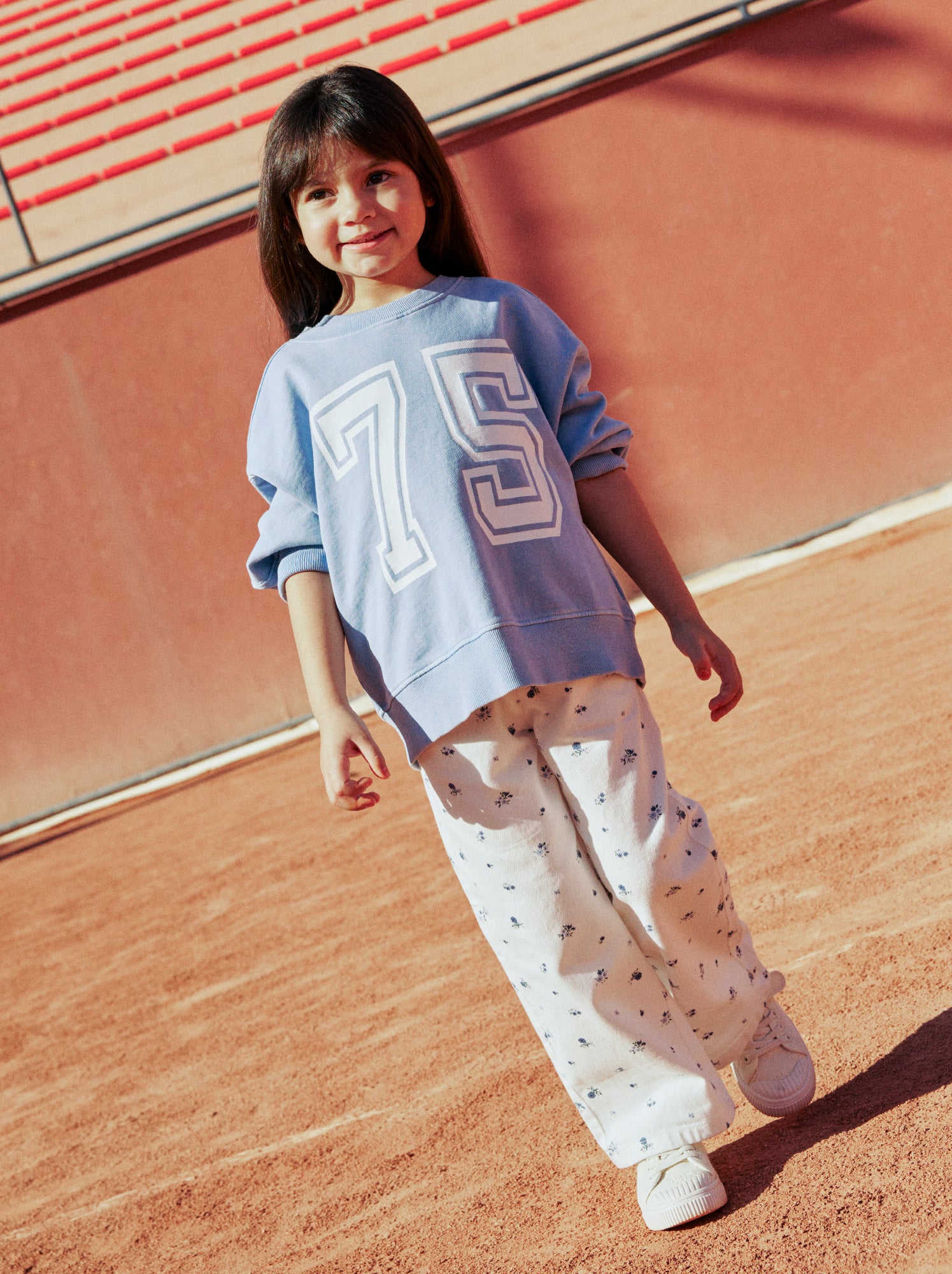 Pantalon en twill avec cordons de serrage - Blanc