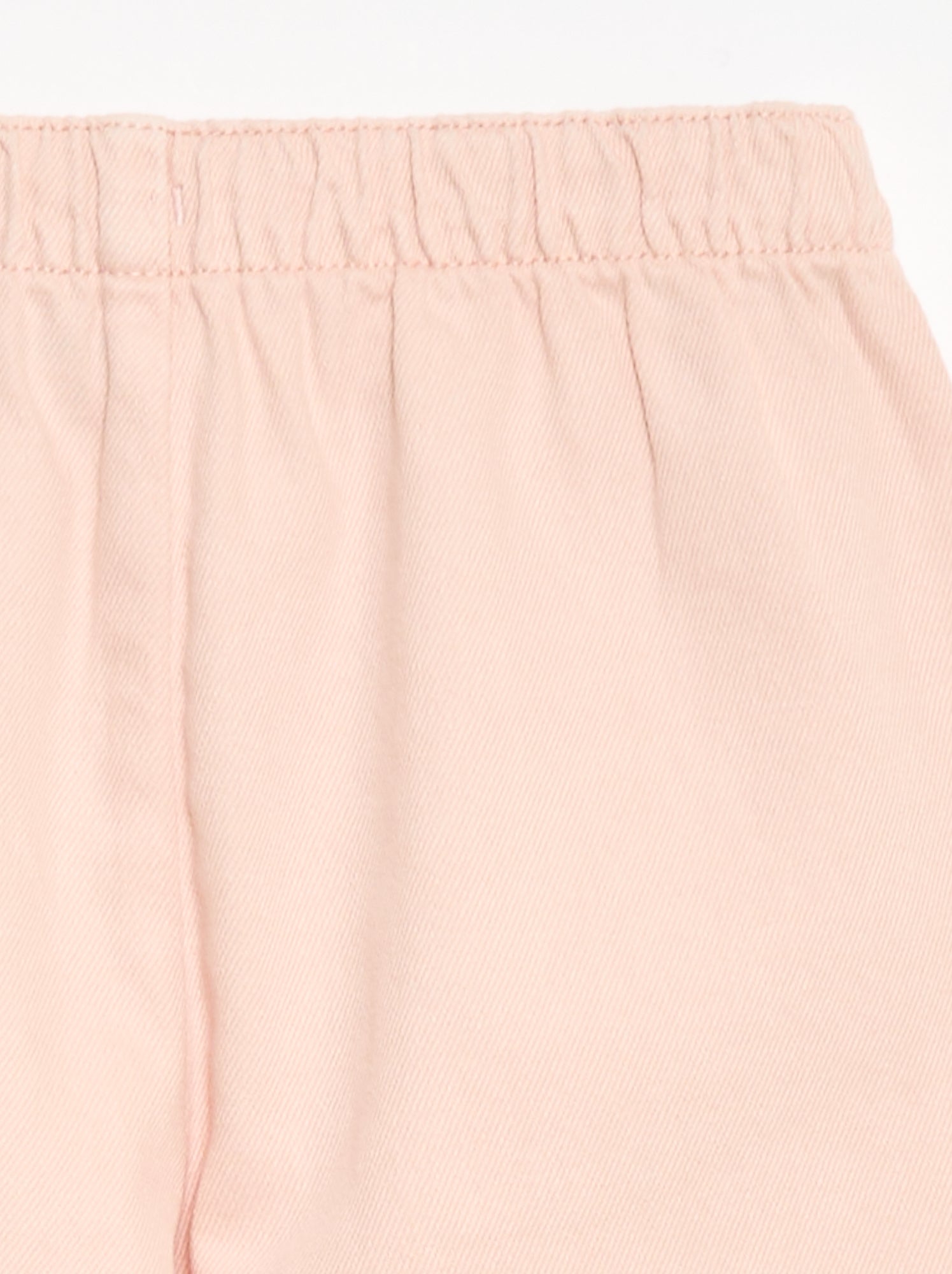 Pantalon en twill avec cordons de serrage - Rose
