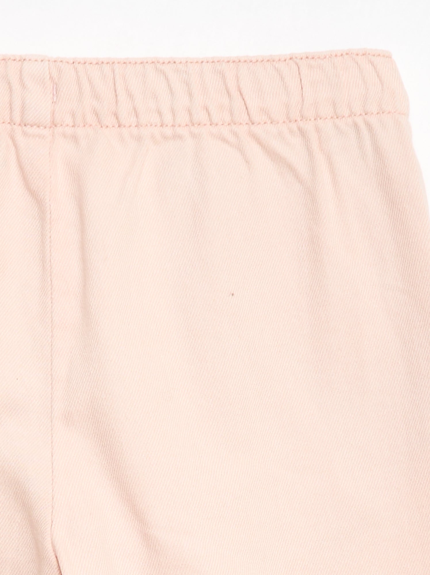 Pantalon en twill avec cordons de serrage - Rose