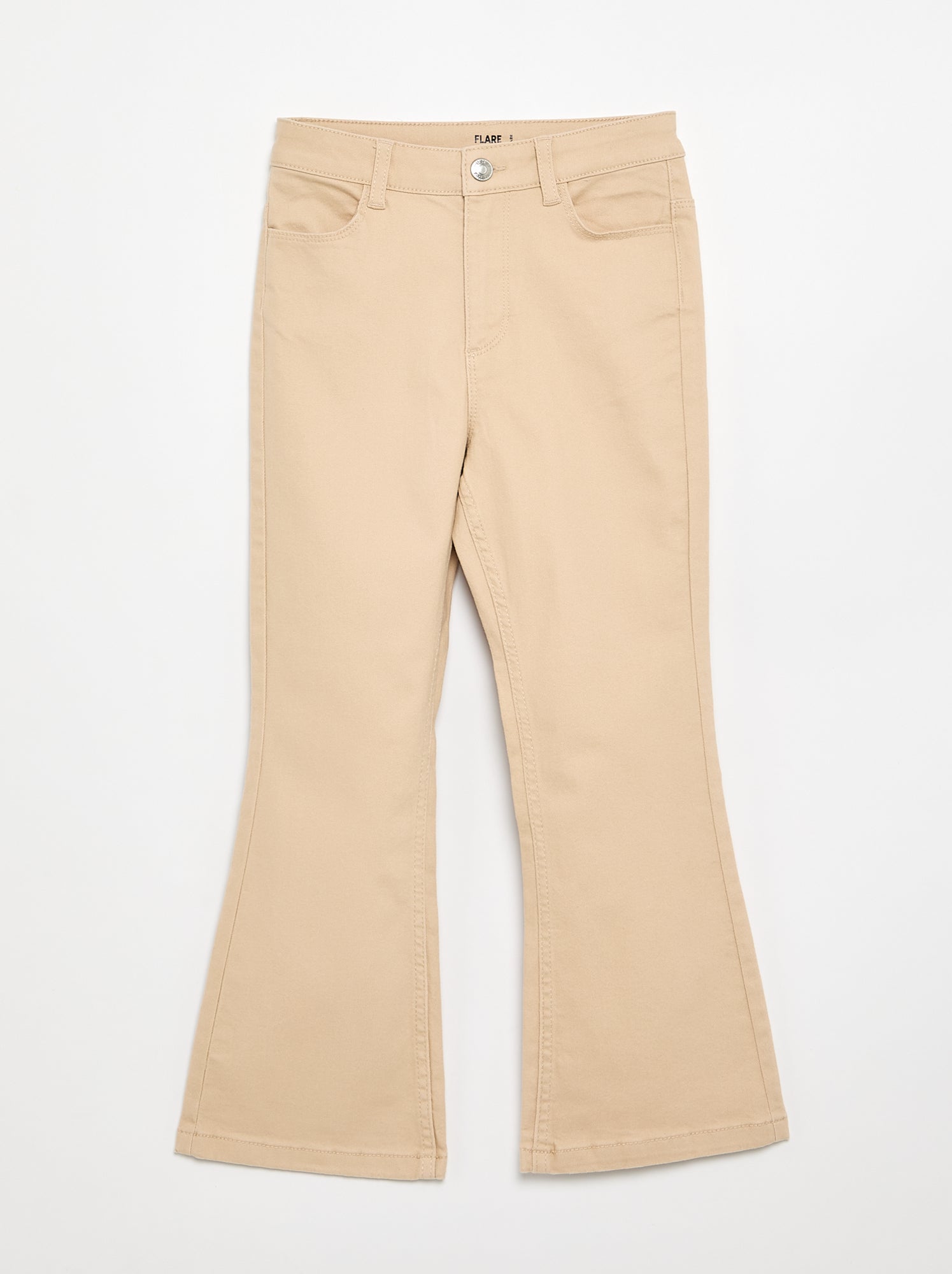 Pantalon en twill - coupe confortable - Beige