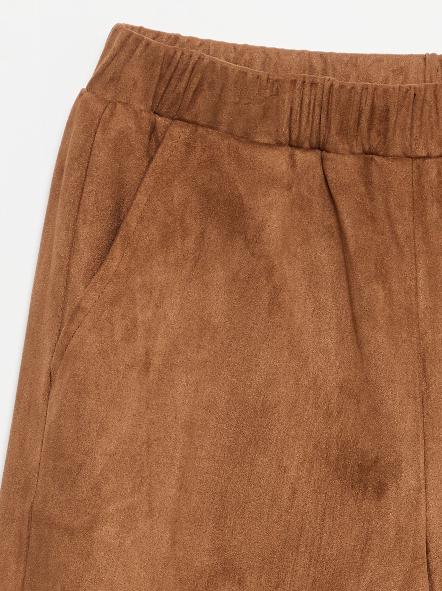 Pantalon en velours coupe large - Marron