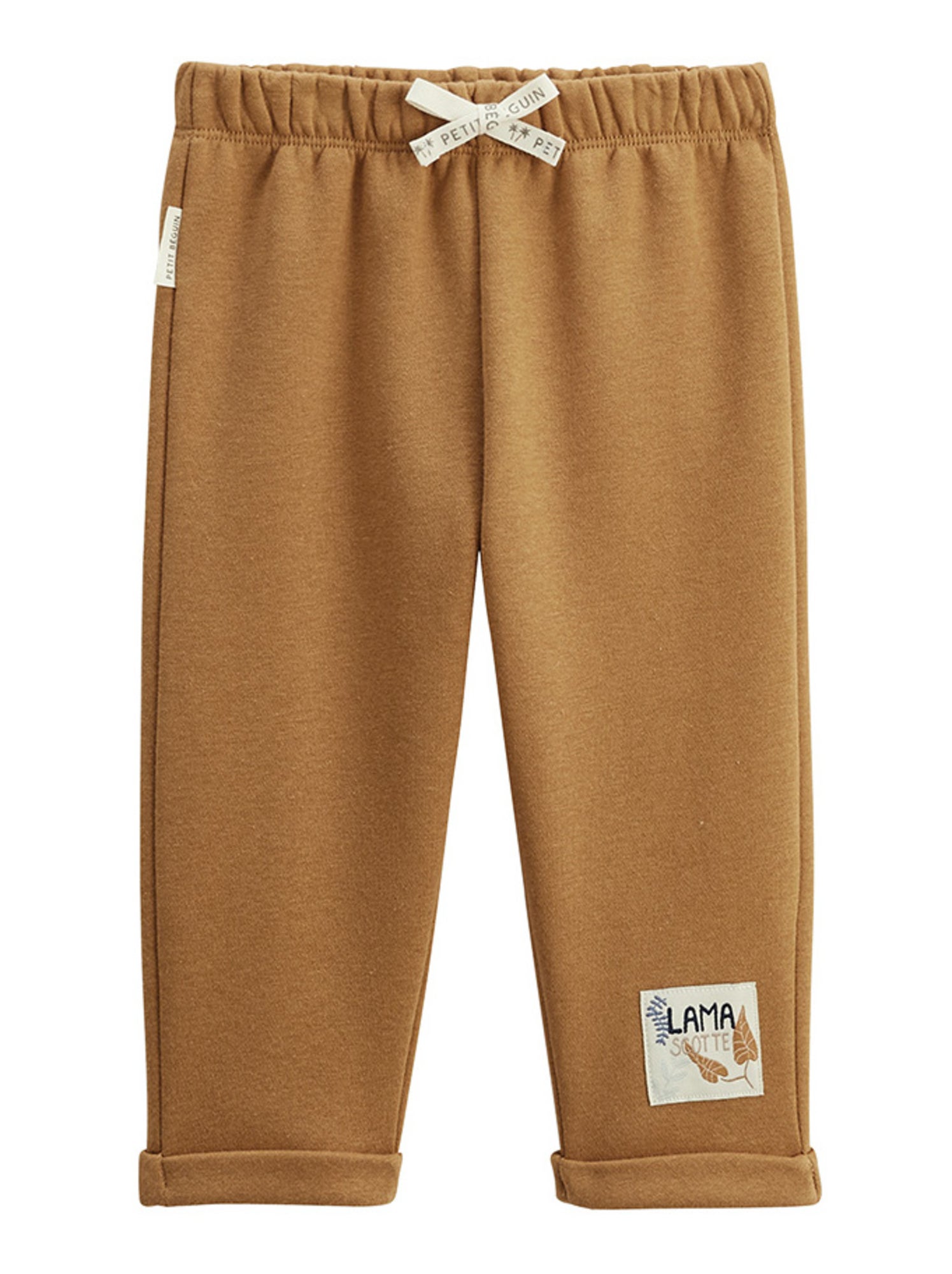 Pantalon enfant en molleton lamascotte - Camel