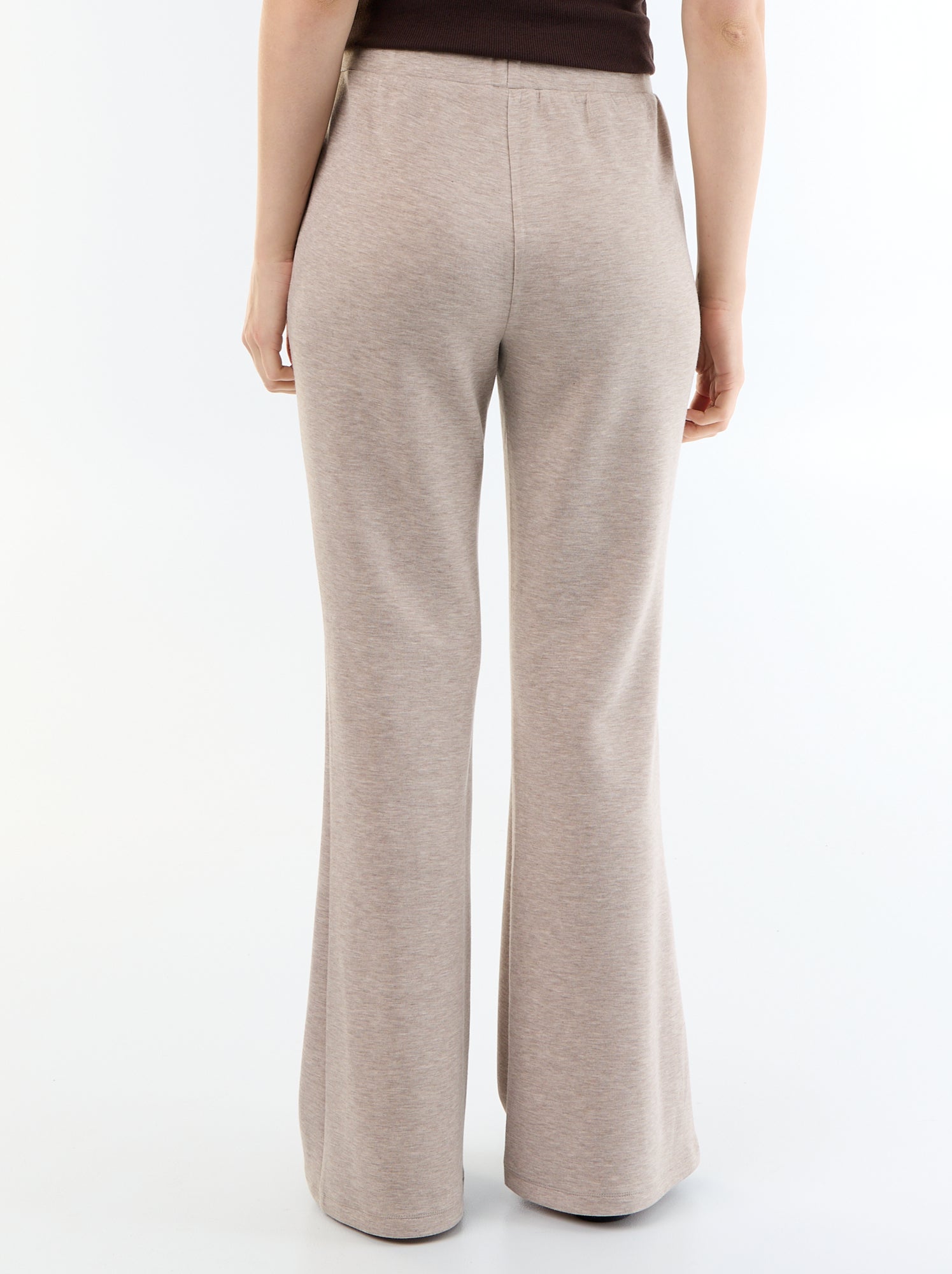 Pantalon flare doux - Beige