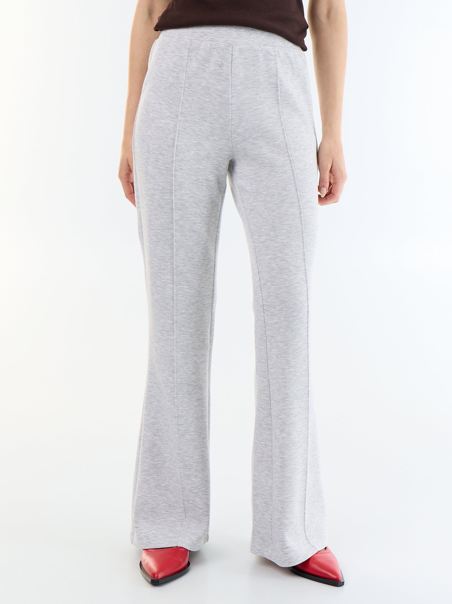Pantalon flare doux - Gris
