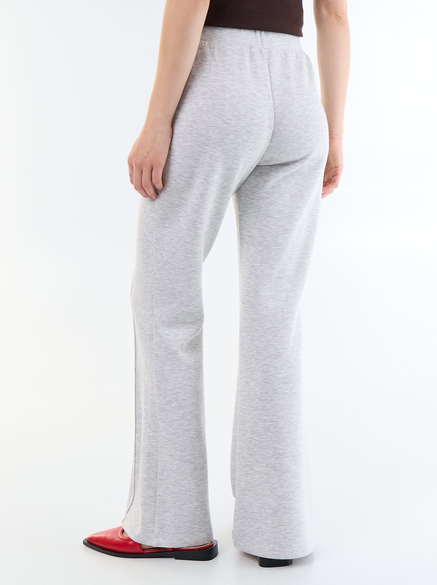 Pantalon flare doux - Gris
