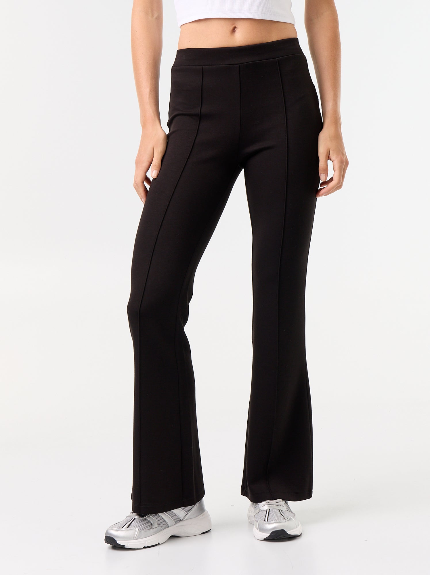 Pantalon flare doux - Noir