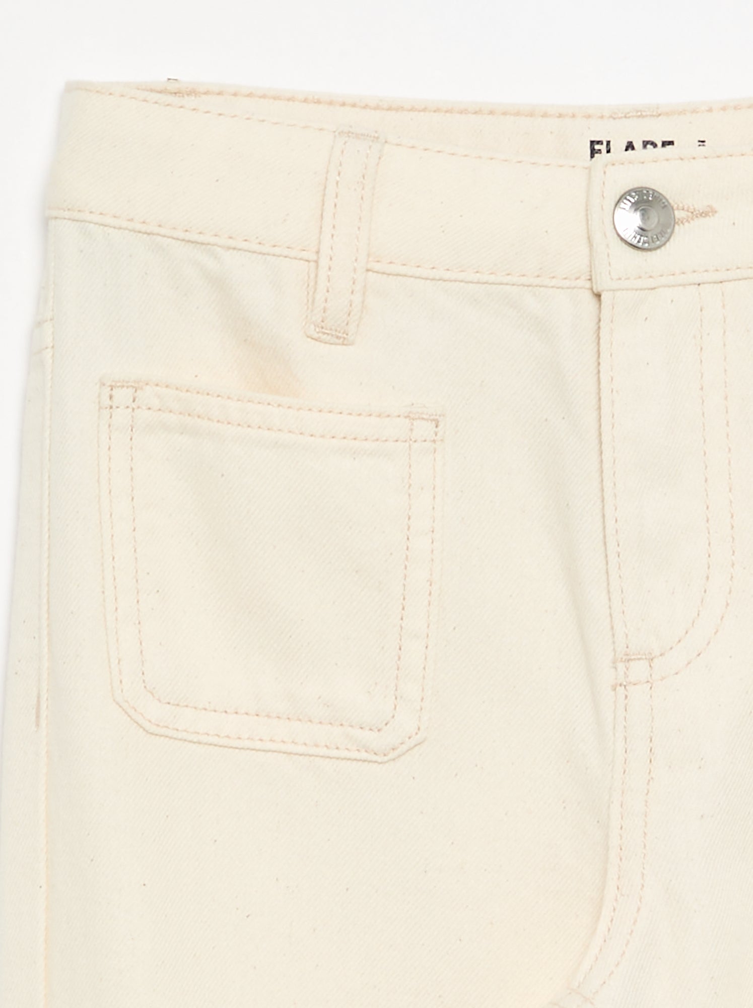 Pantalon flare en denim - Blanc