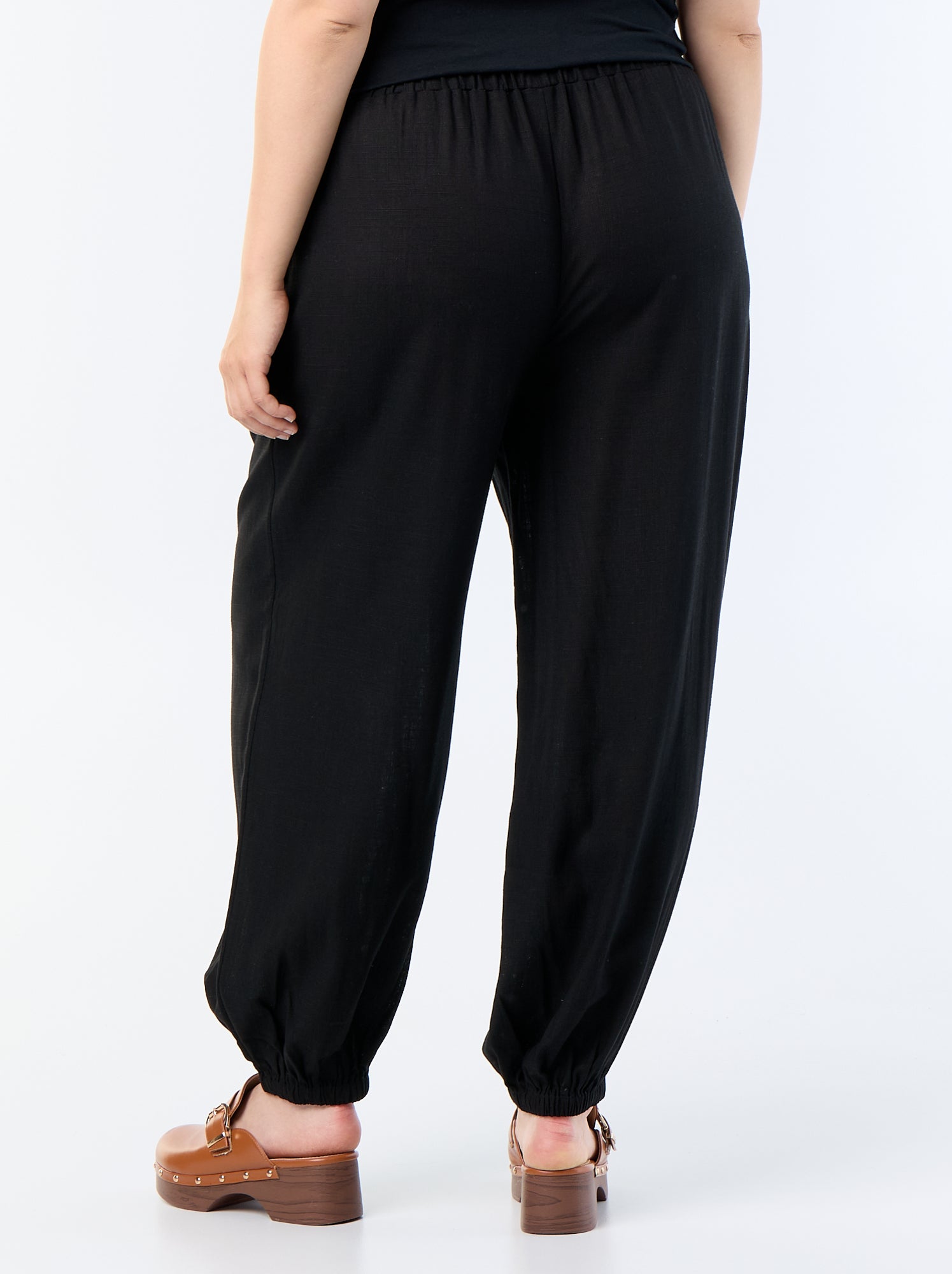 Pantalon forme boule uni - Noir