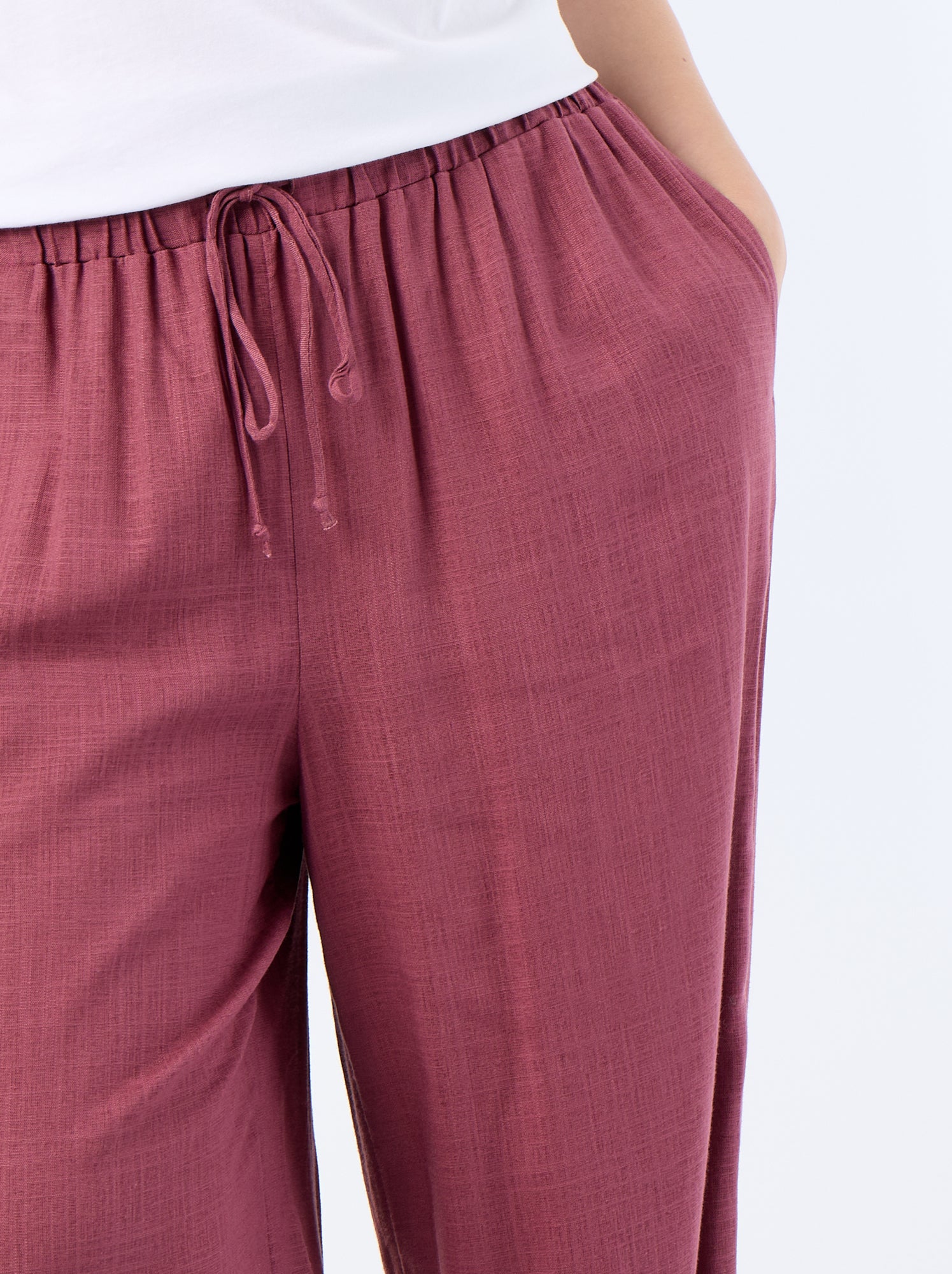 Pantalon forme boule uni - Rose