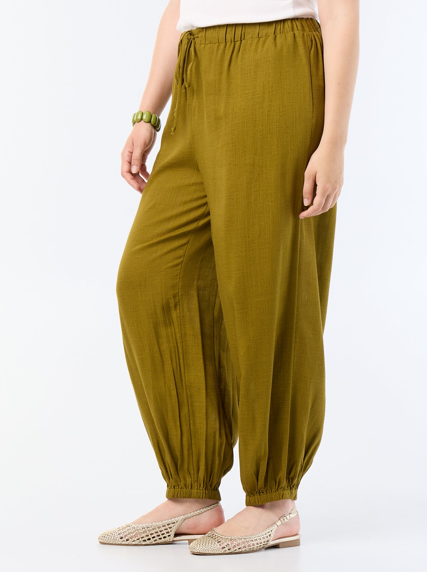 Pantalon forme boule uni - Vert