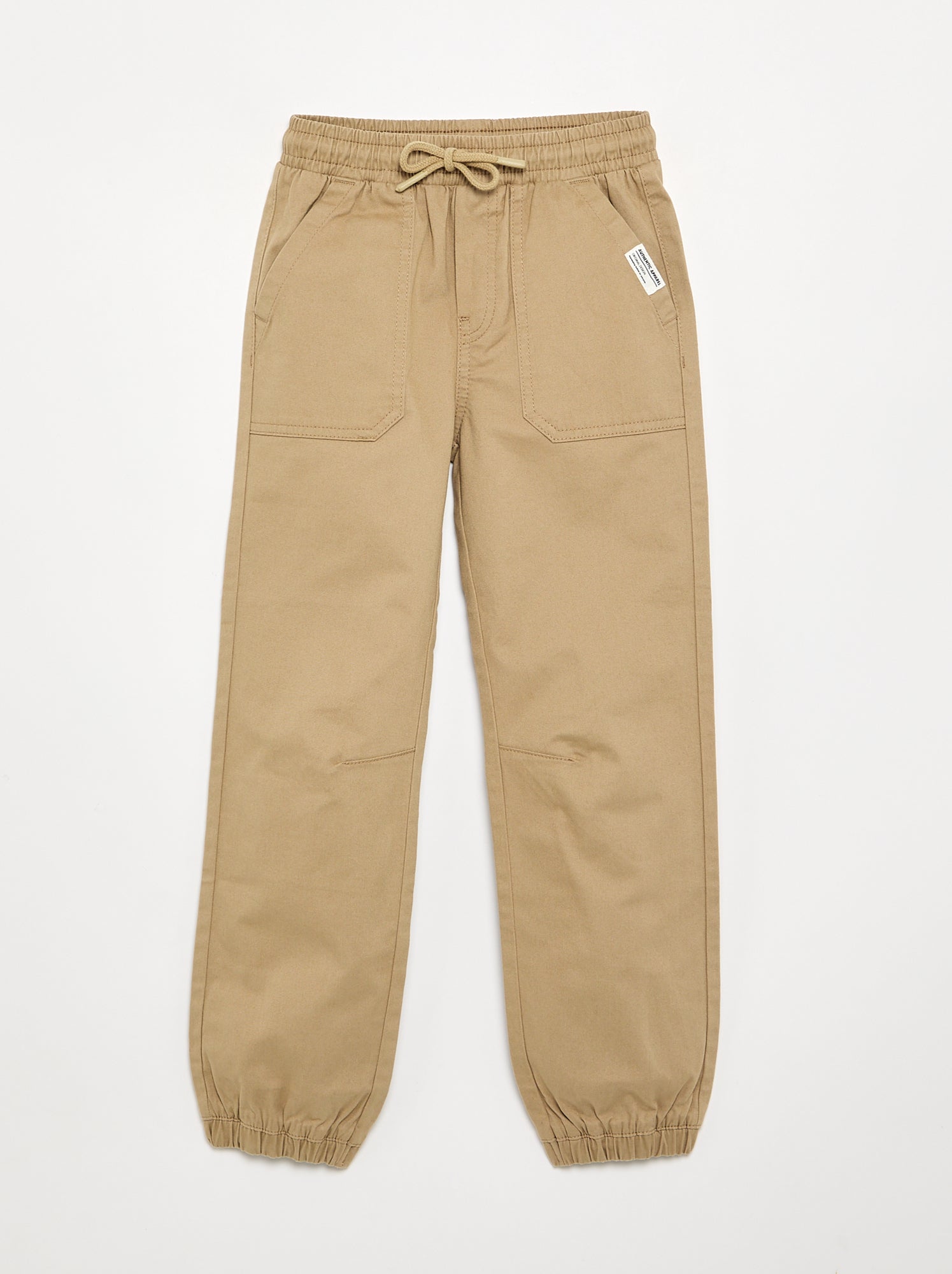 Pantalon de jogging en twill - coupe ajustée - Beige