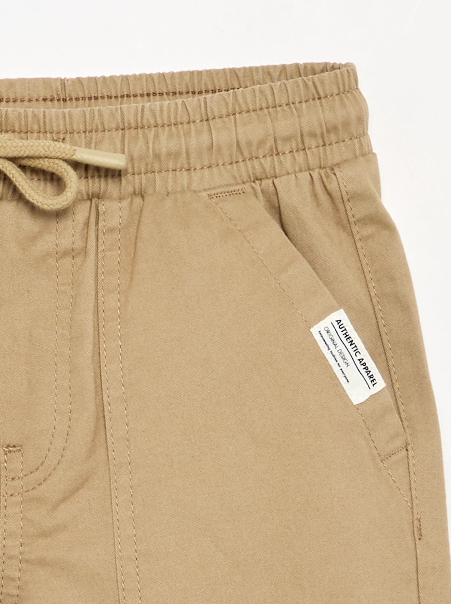 Pantalon de jogging en twill - coupe ajustée - Beige