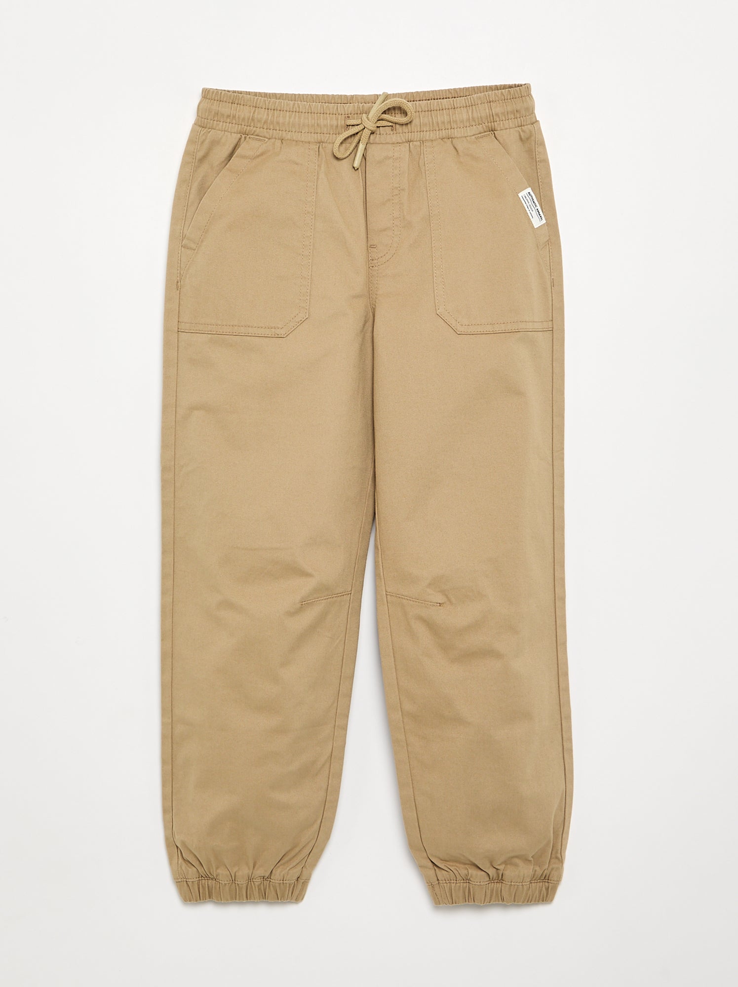Pantalon de jogging en twill - coupe confortable - Beige