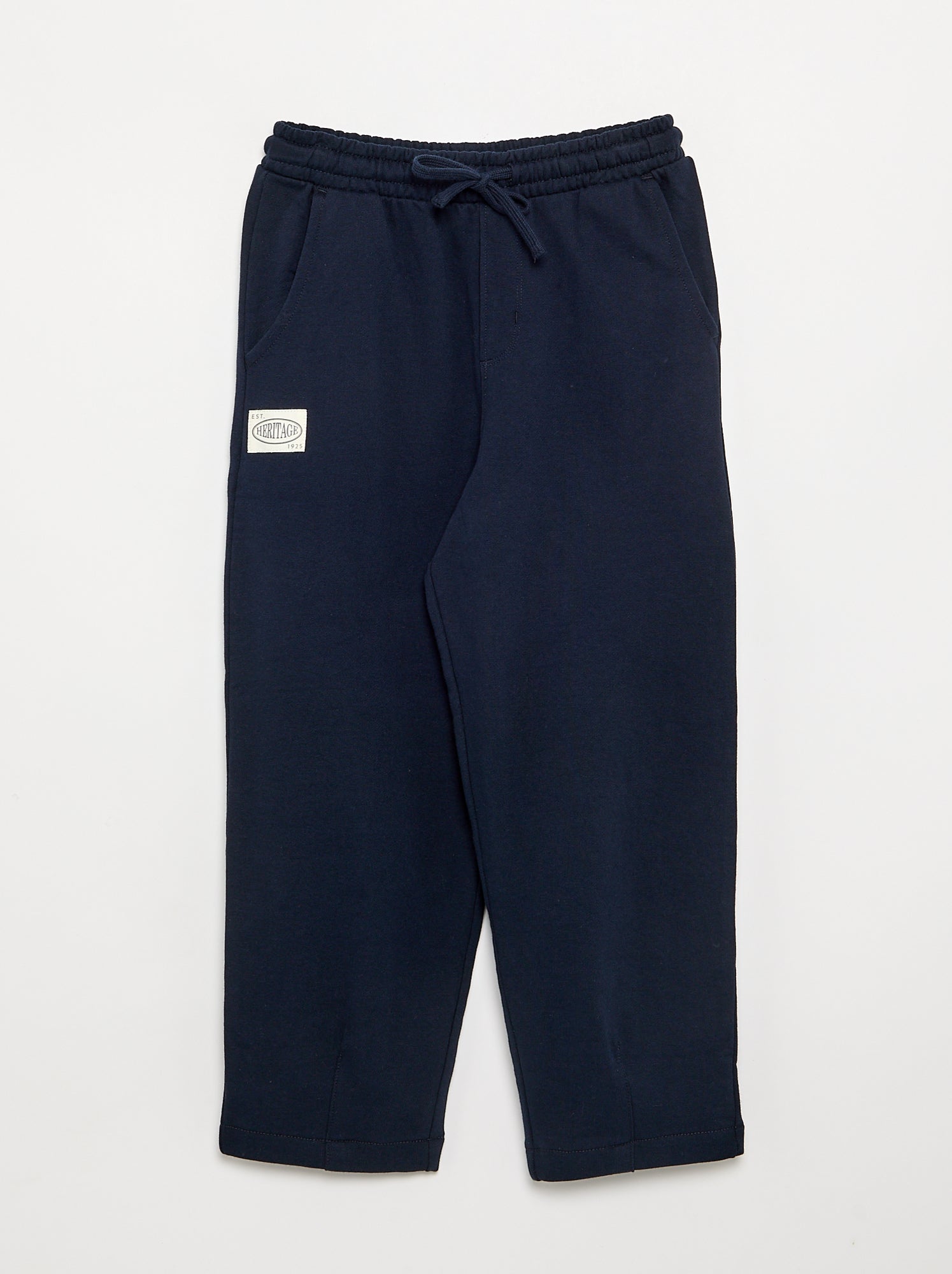 Pantalon forme jogger en twill - coupe confortable - Bleu
