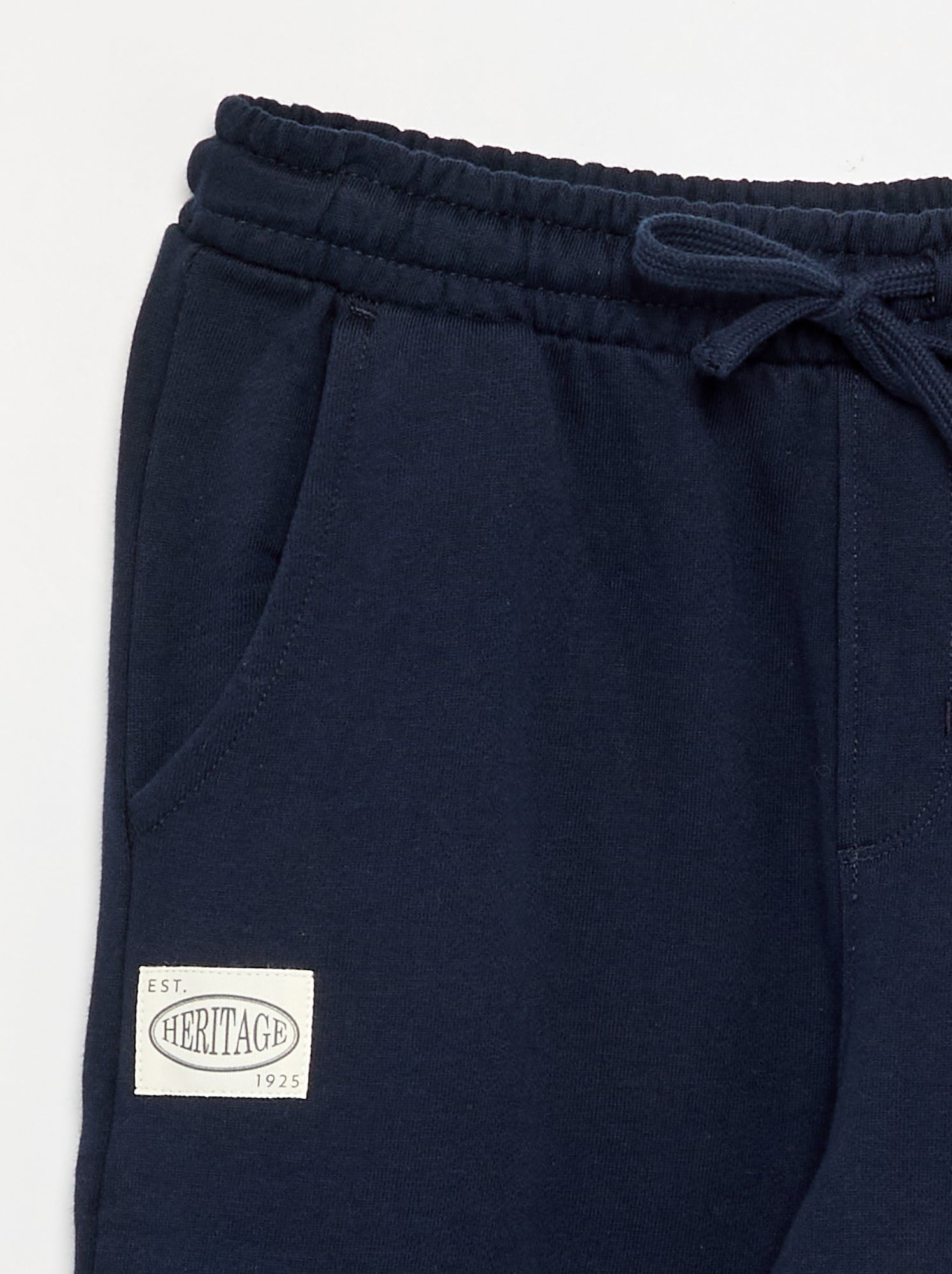 Pantalon forme jogger en twill - coupe confortable - Bleu