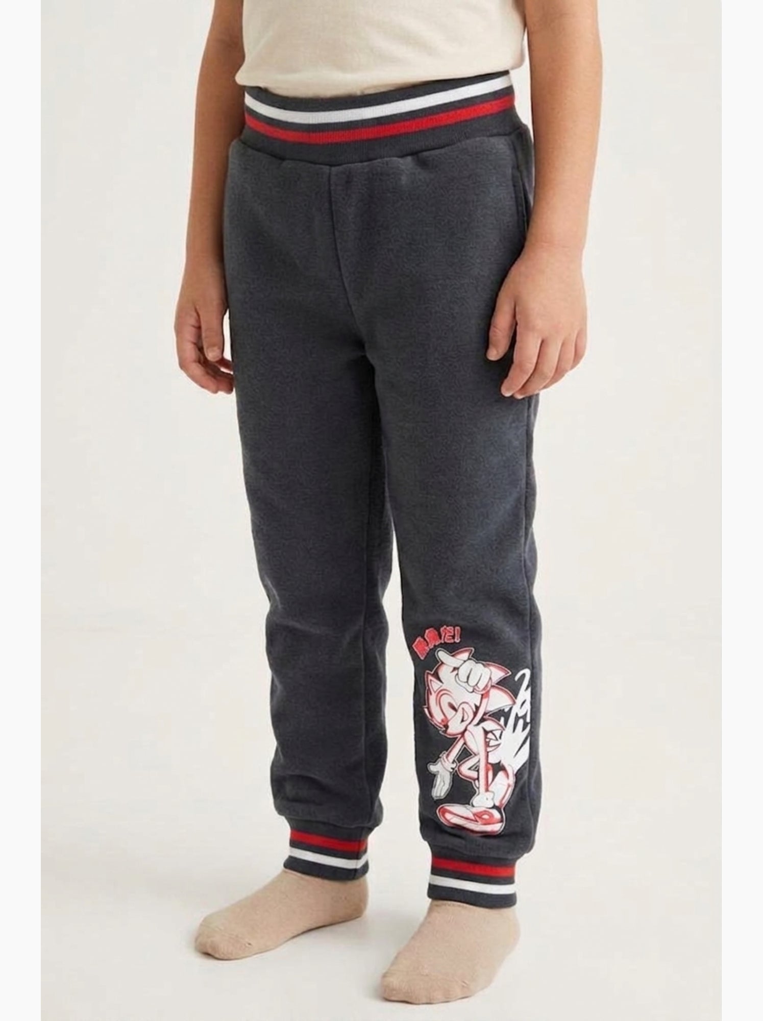 Pantalon   garçon sonic - licence officielle - Gris