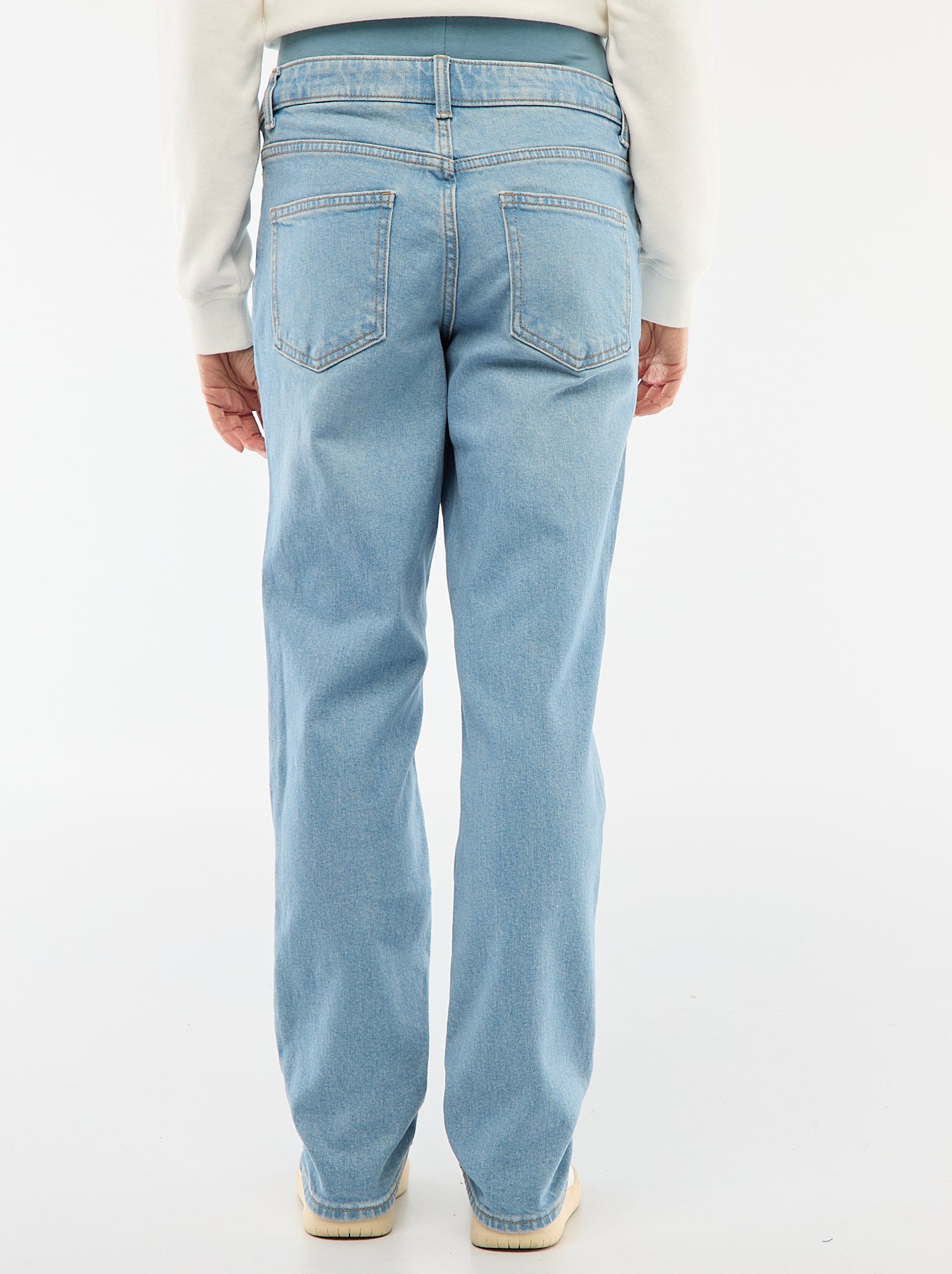 Pantalon grossesse avec ceinture stretch - Bleu (EPX64_1)