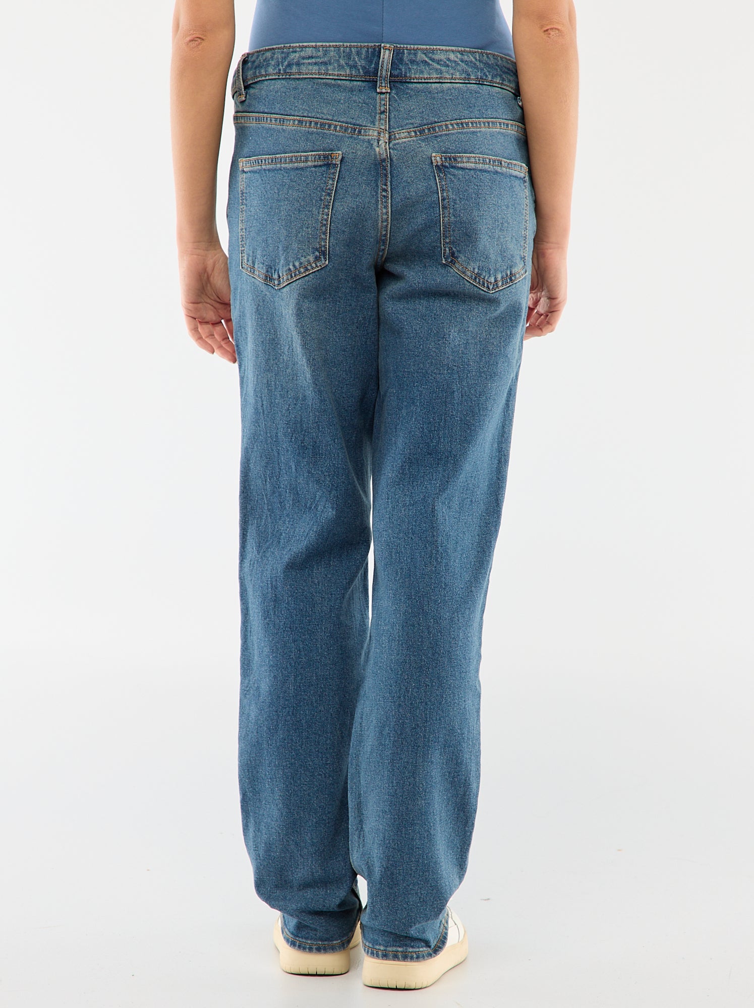 Pantalon grossesse avec ceinture stretch - Bleu (EPX64_2)
